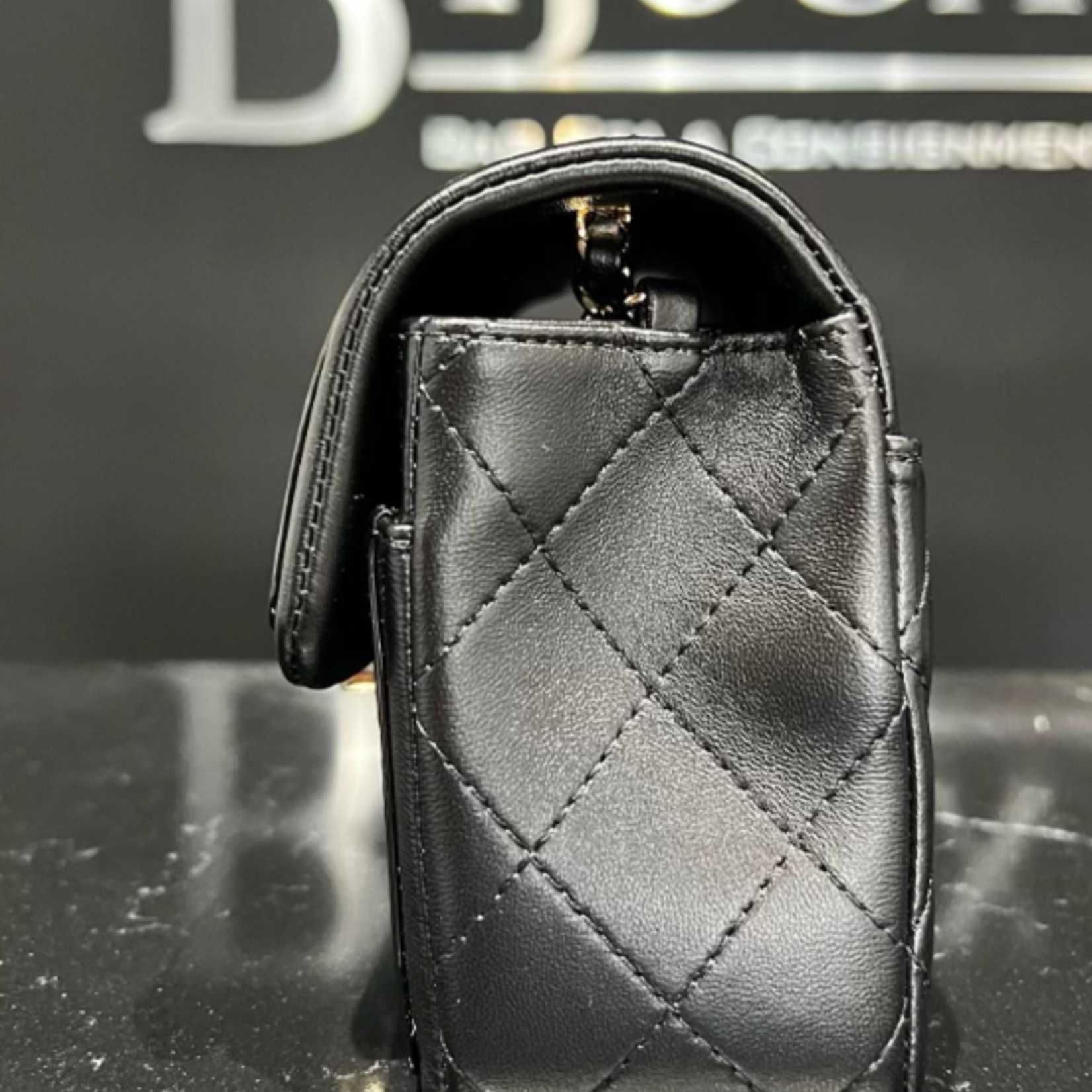 Chanel SOLD - 2023 Chanel Mini Flap with Patent Trim