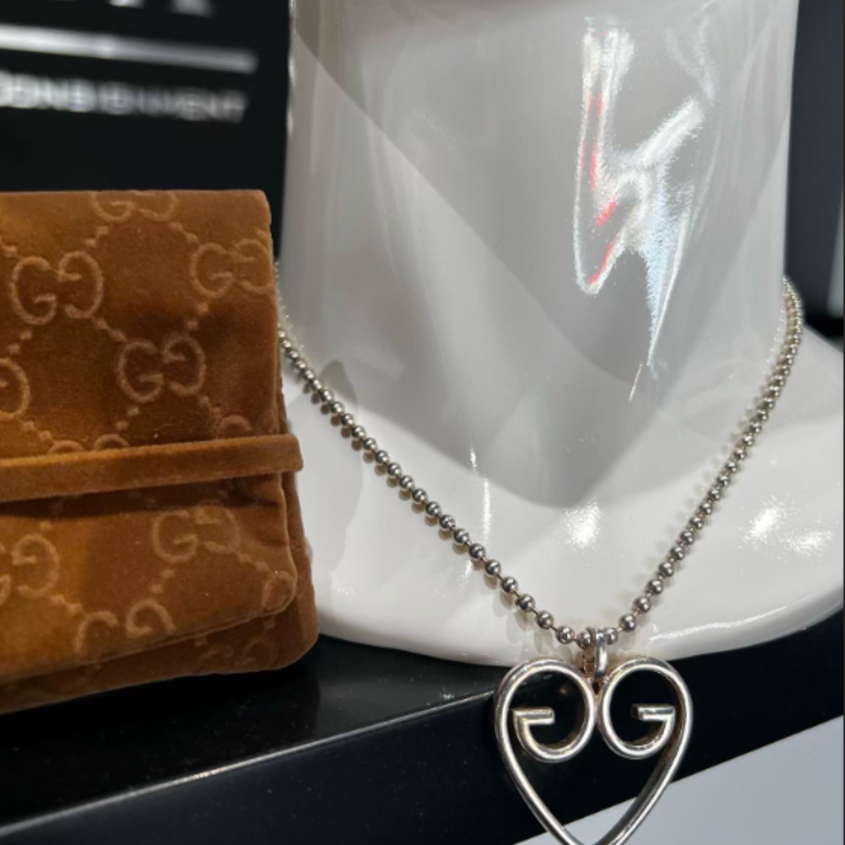 Gucci Gucci 925 Silver Ball Chain Necklace