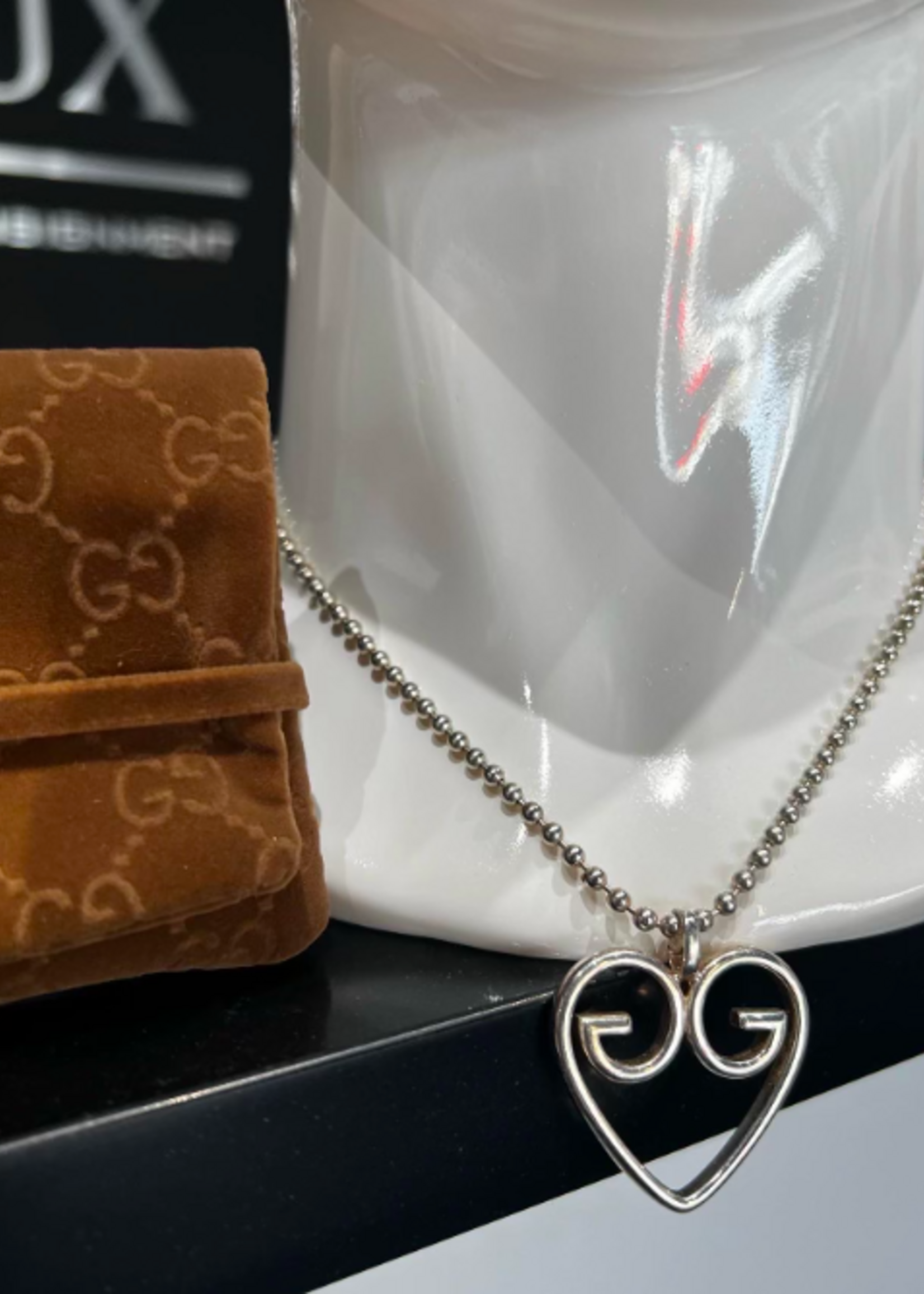 Gucci Gucci 925 Silver Ball Chain Necklace