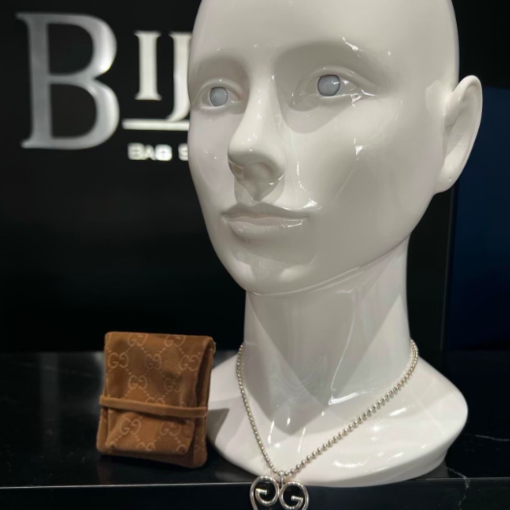 Gucci Gucci 925 Silver Ball Chain Necklace