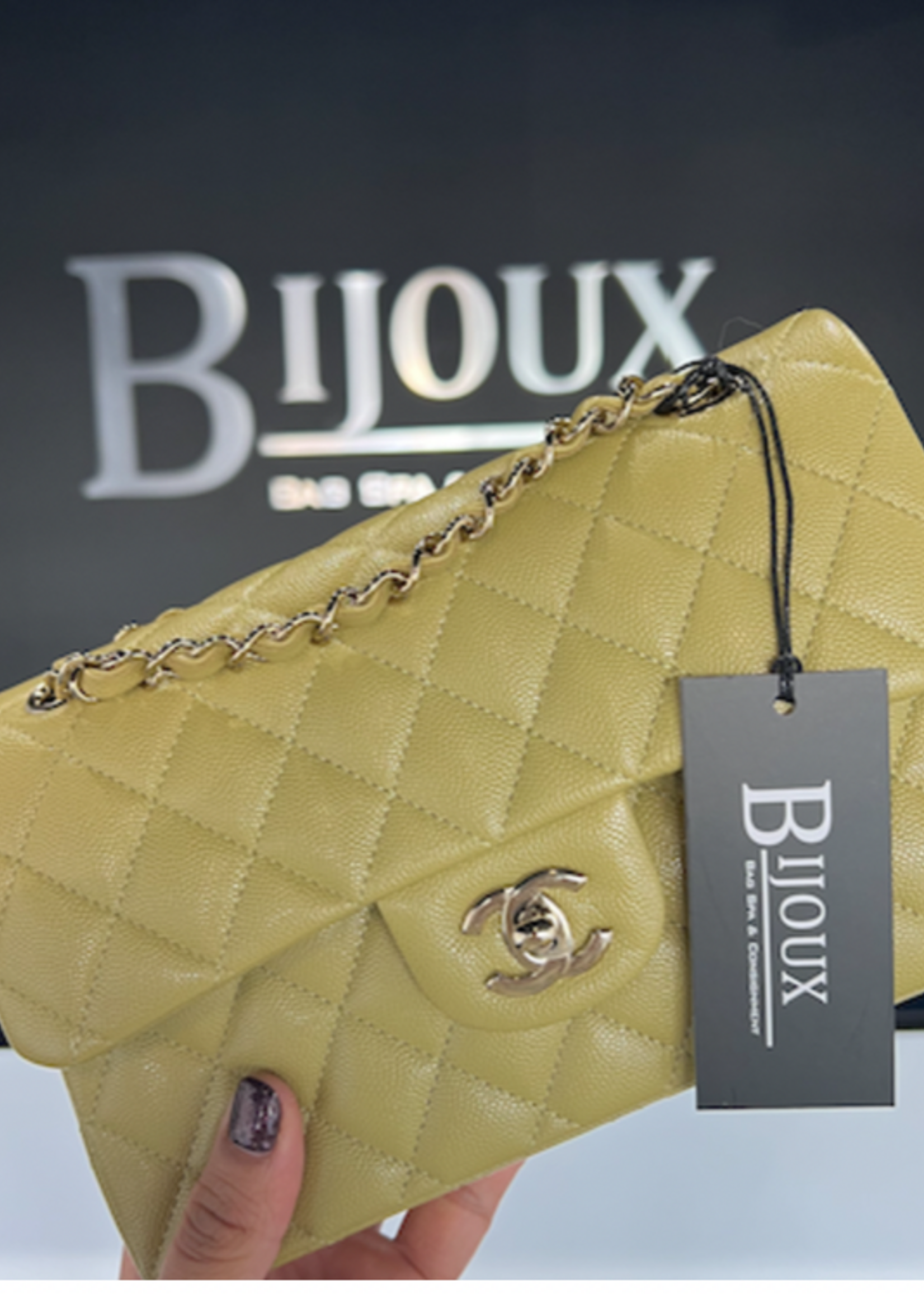 Chanel Chanel Caviar Classic Small Khaki (BNIB)