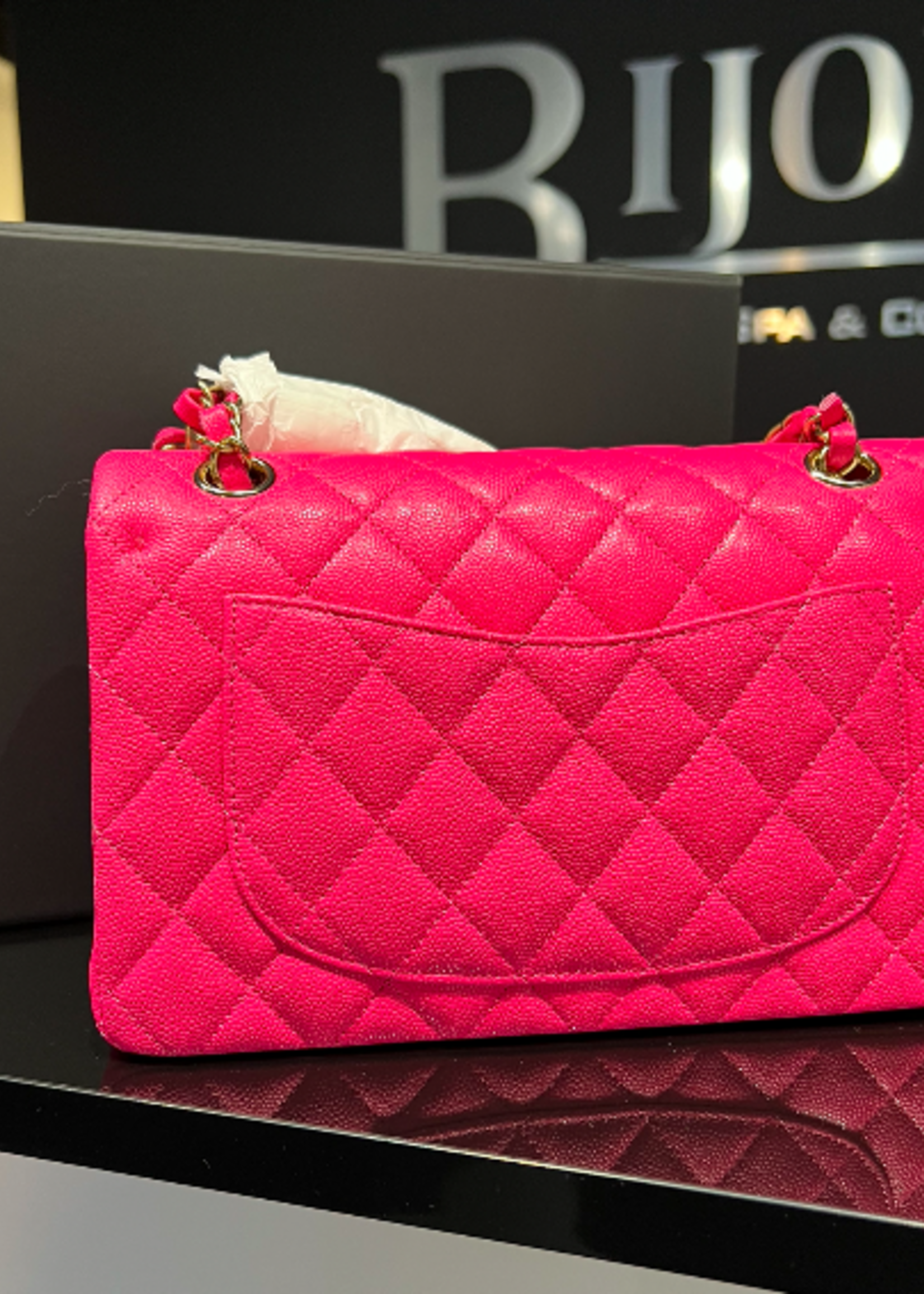 Chanel Chanel Classic Small Caviar Pink GHW (BNIB)