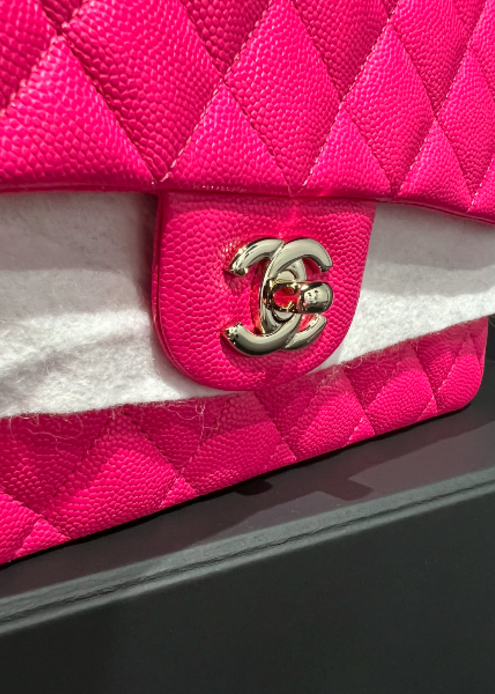 Chanel Chanel Classic Small Caviar Pink GHW (BNIB)