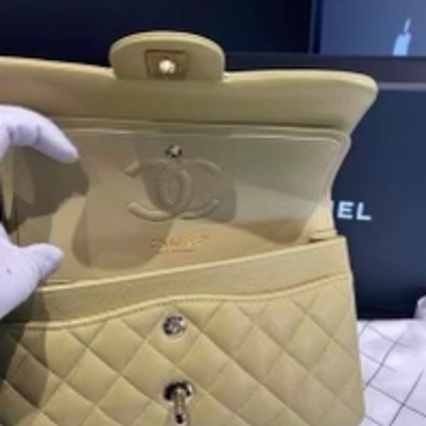 Chanel Chanel Caviar Classic Small Khaki (BNIB)