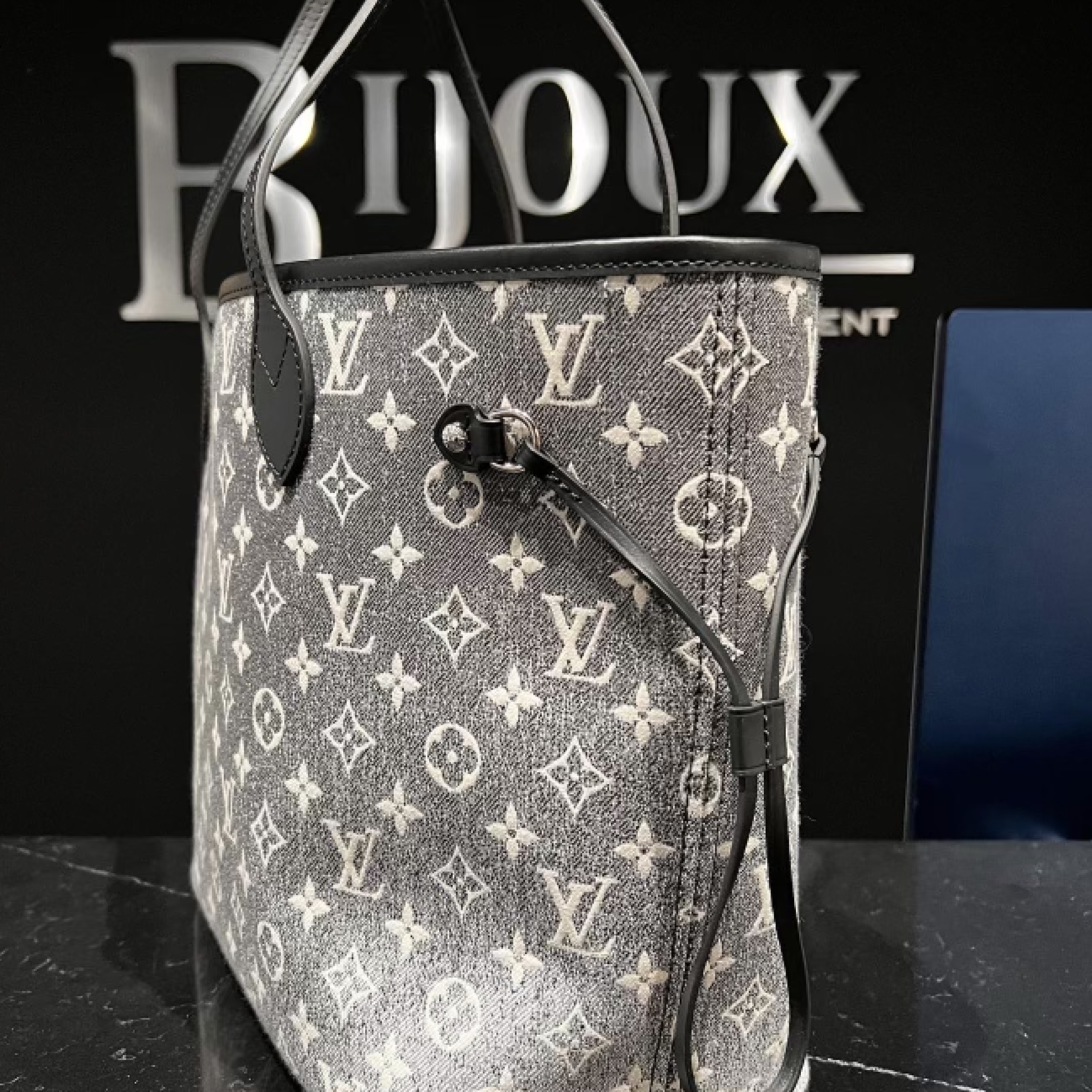 Louis vuitton shop neverfull denim