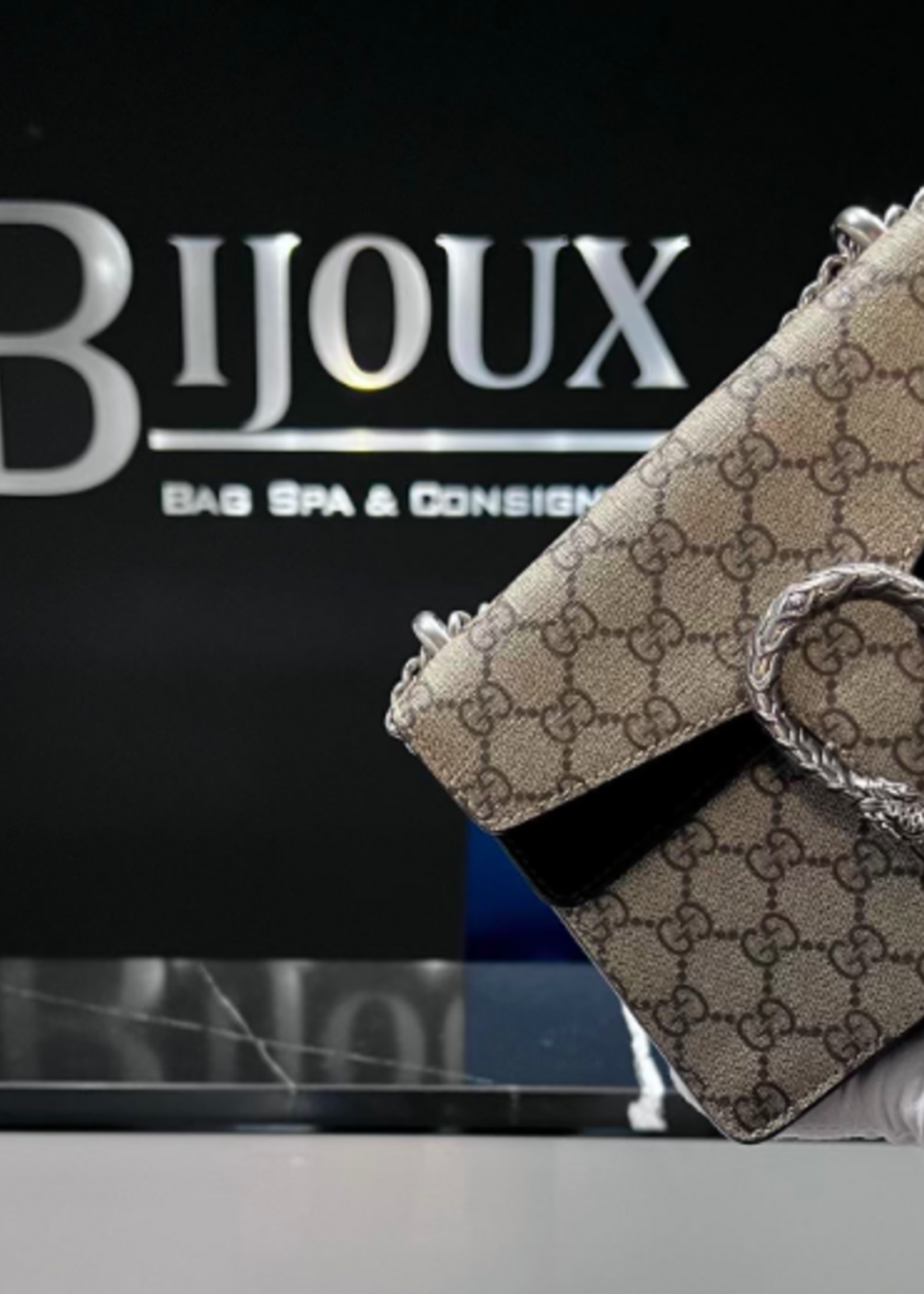 Gucci SOLD - Gucci Dionysus Suede Black/Canvas