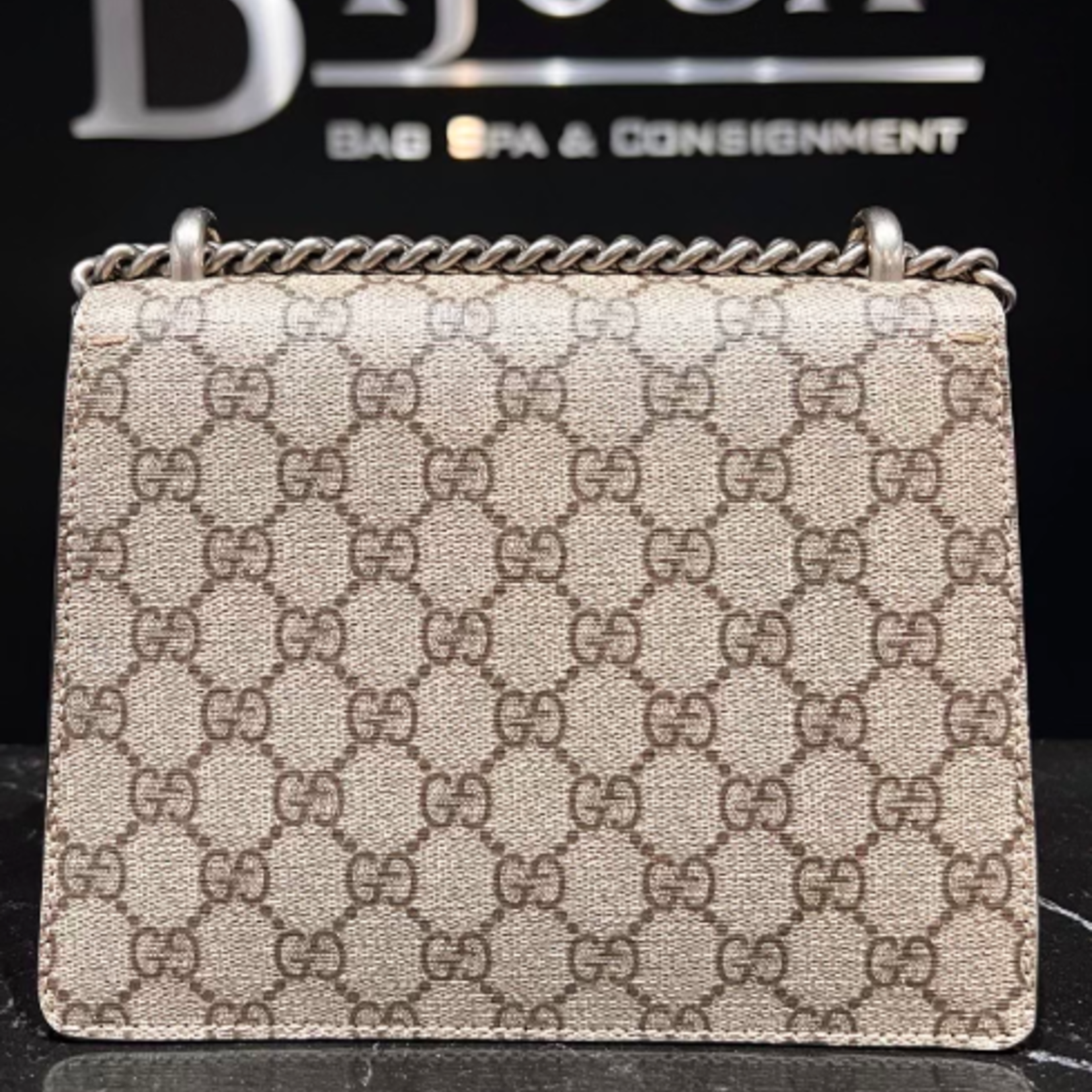 Gucci SOLD - Gucci Dionysus Suede Black/Canvas
