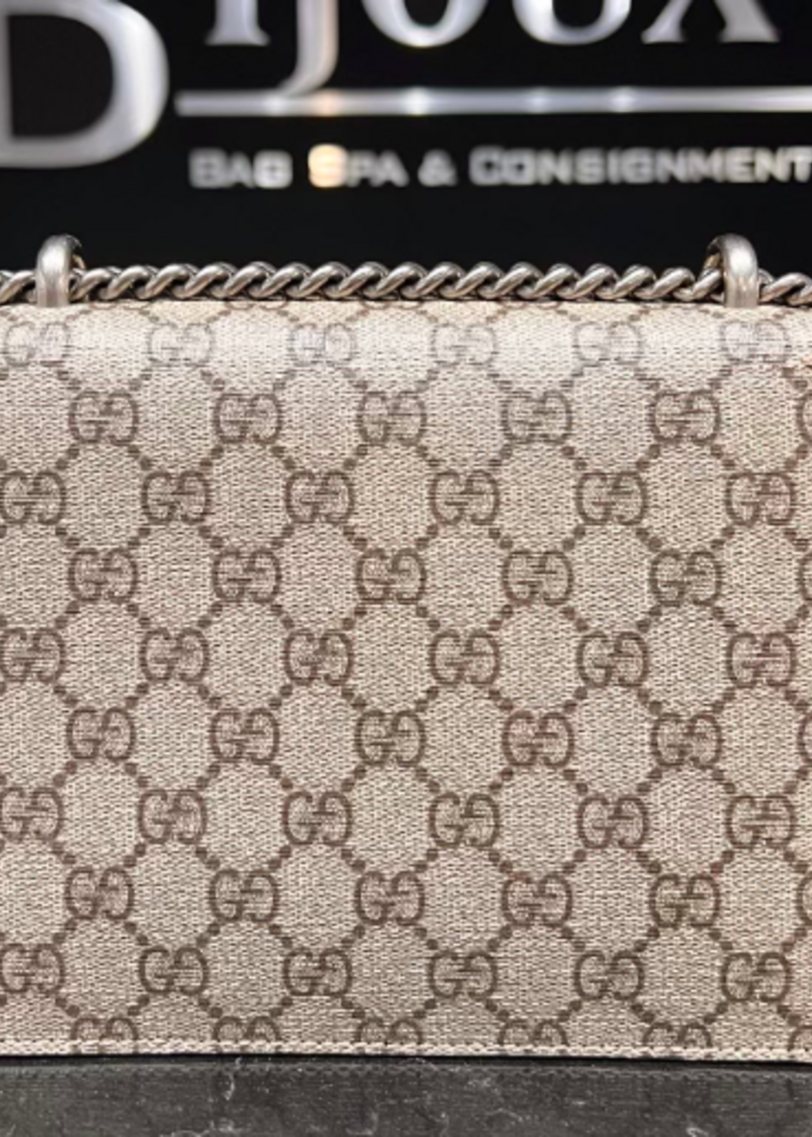 Gucci SOLD - Gucci Dionysus Suede Black/Canvas