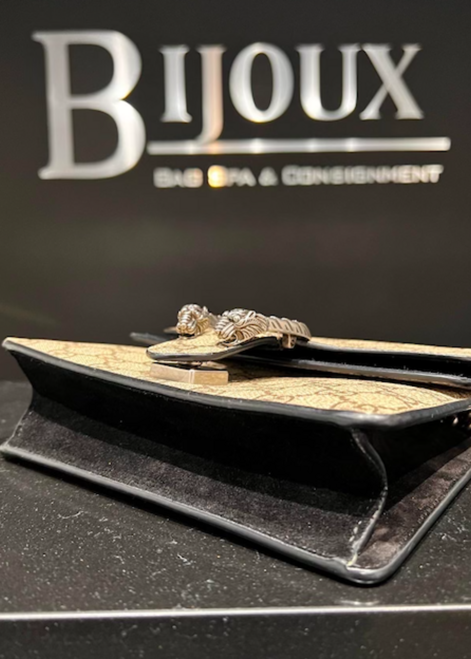 Gucci SOLD - Gucci Dionysus Suede Black/Canvas