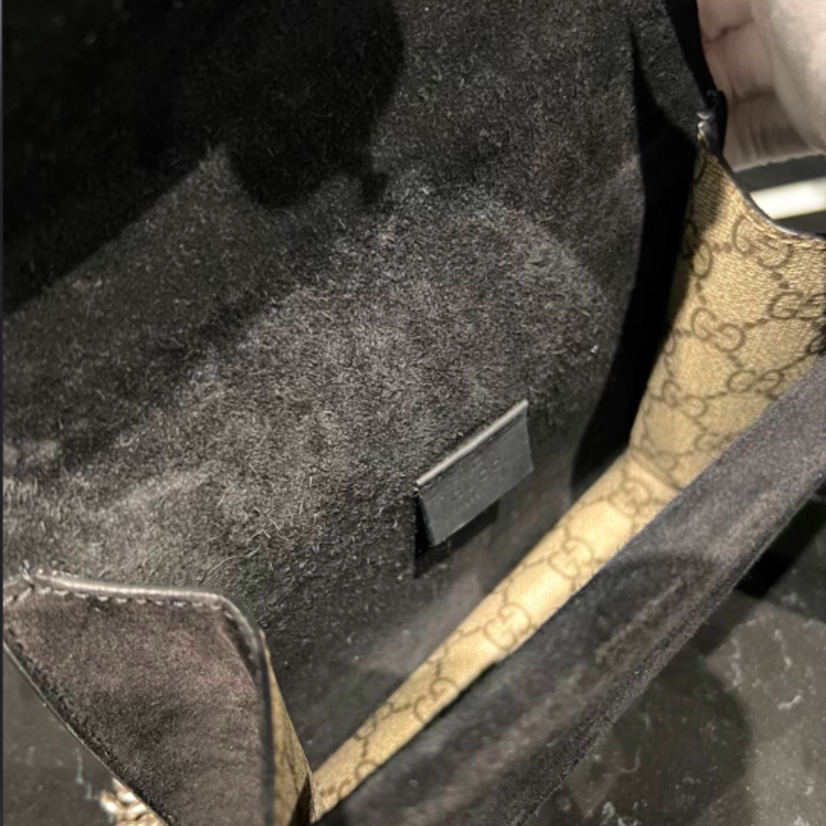 Gucci SOLD - Gucci Dionysus Suede Black/Canvas