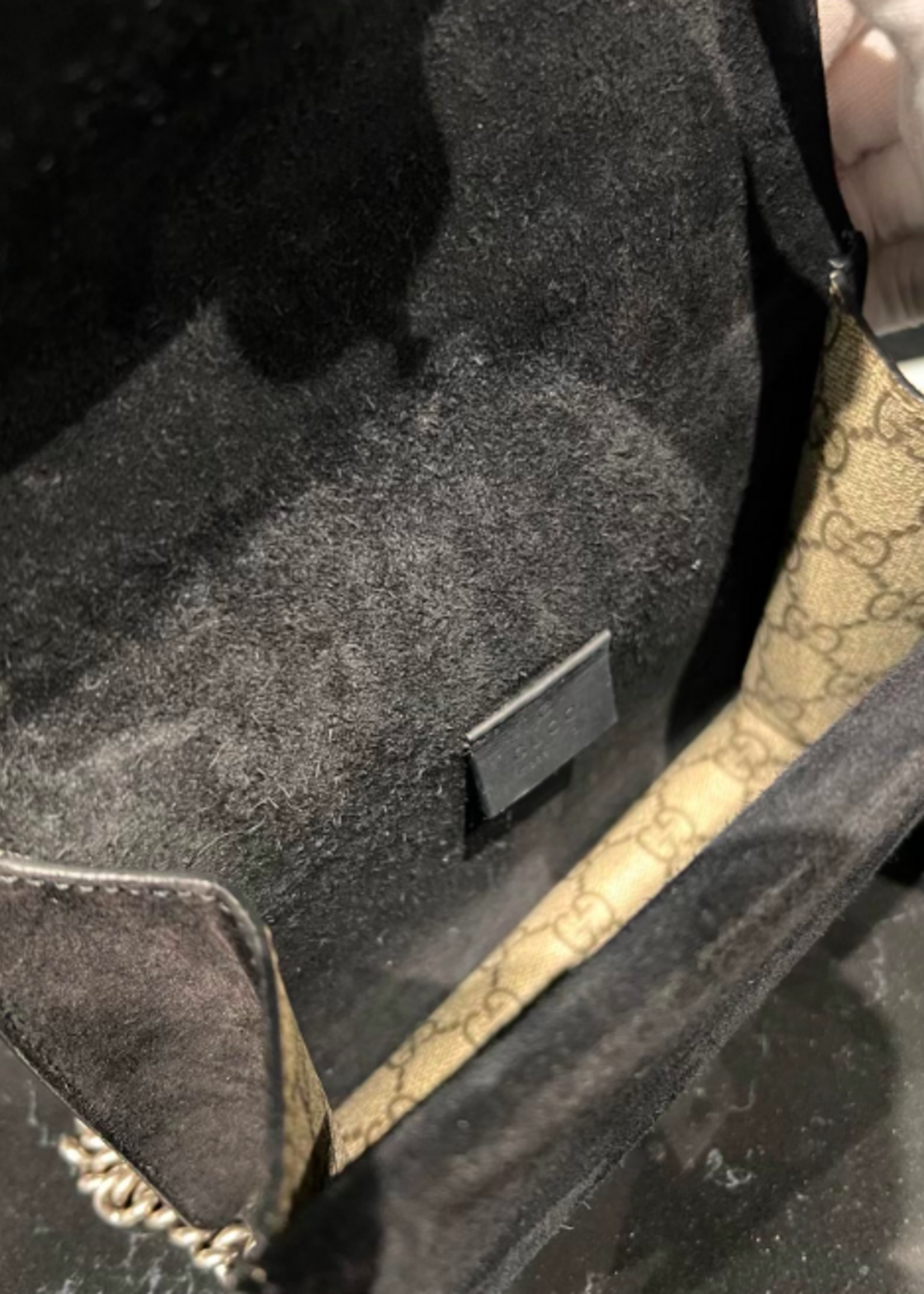 Gucci SOLD - Gucci Dionysus Suede Black/Canvas