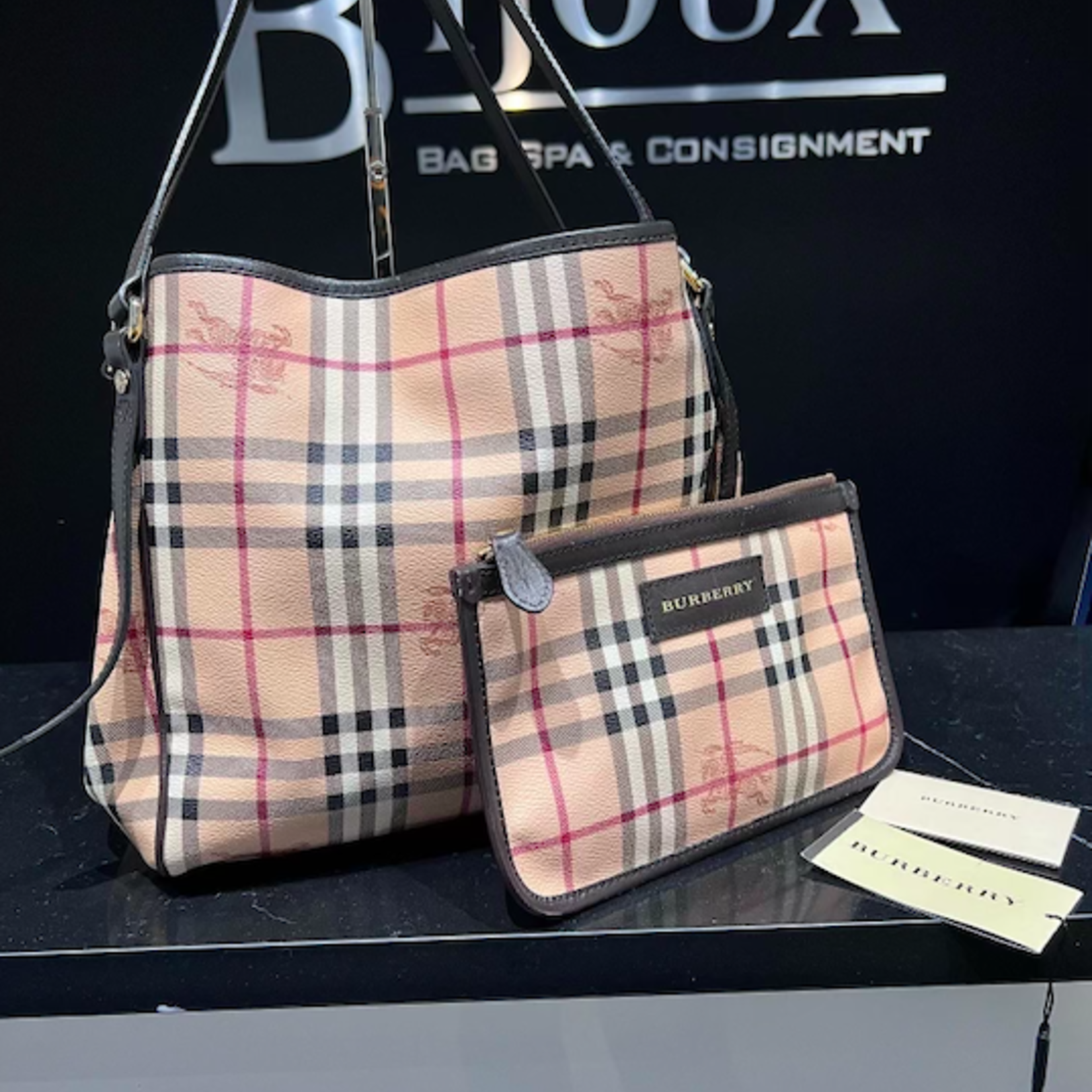 Burberry SOLD - Burberry Haymarket Canterbury Tote