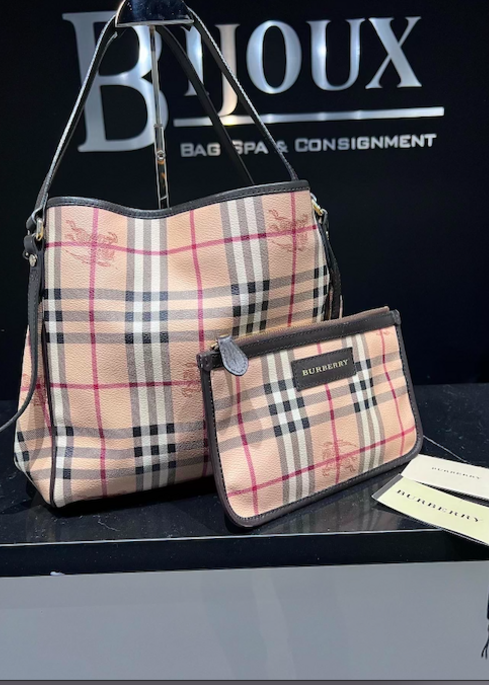 Burberry SOLD - Burberry Haymarket Canterbury Tote