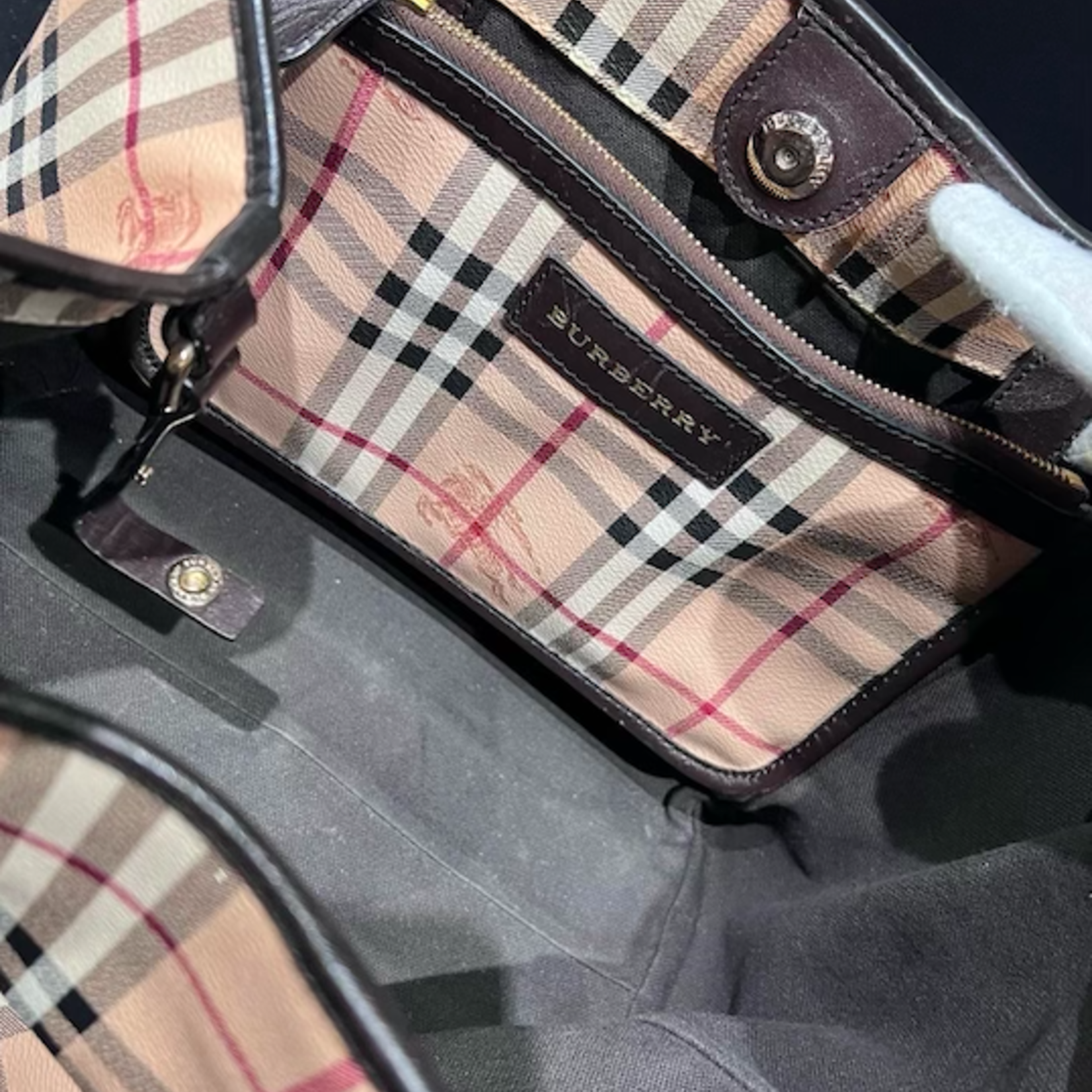 Burberry SOLD - Burberry Haymarket Canterbury Tote