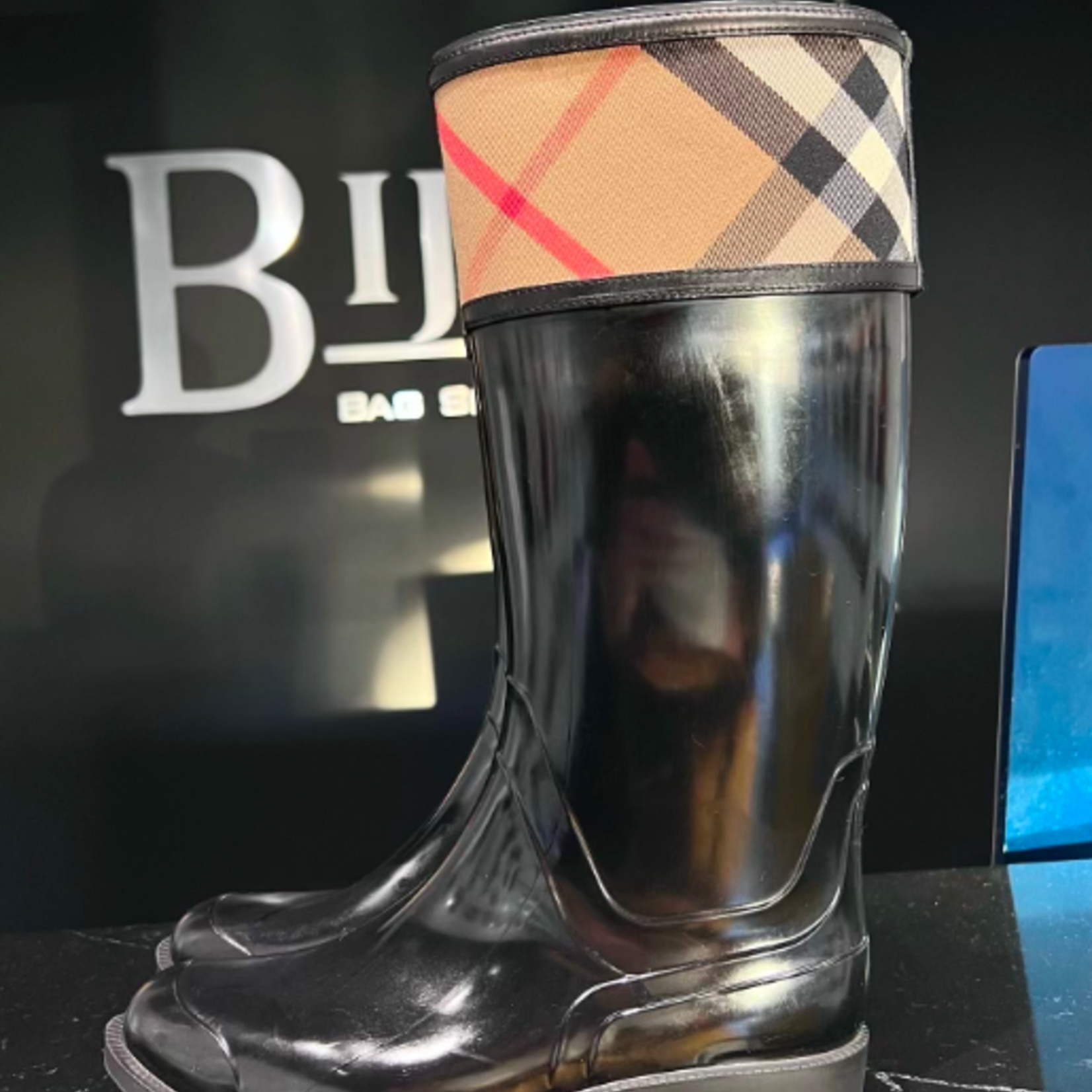 Burberry Burberry Crosshill Housecheck Rain Boots- 40