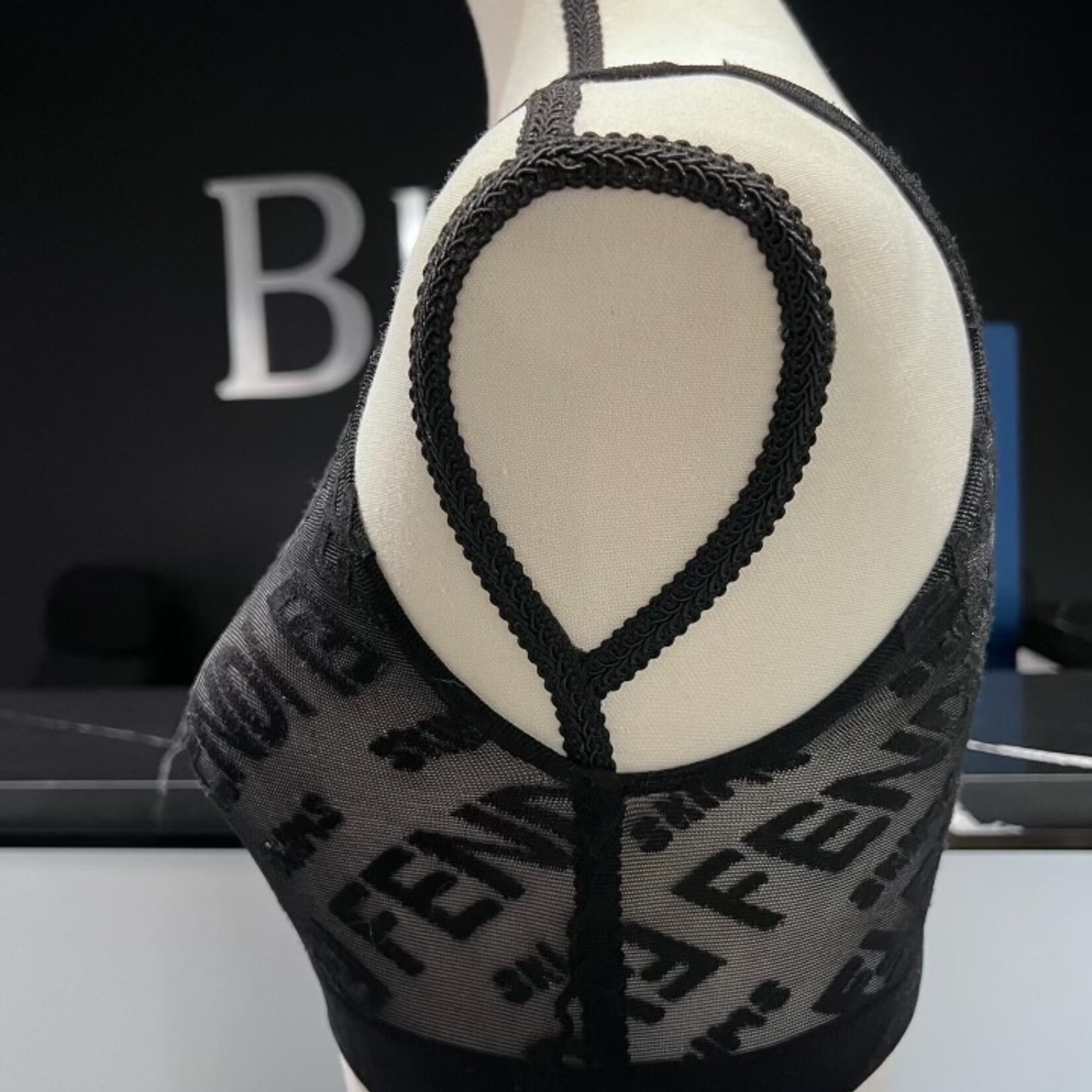 Fendi x Skims Mesh Hosiery Bralette - Bijoux Bag Spa & Consignment