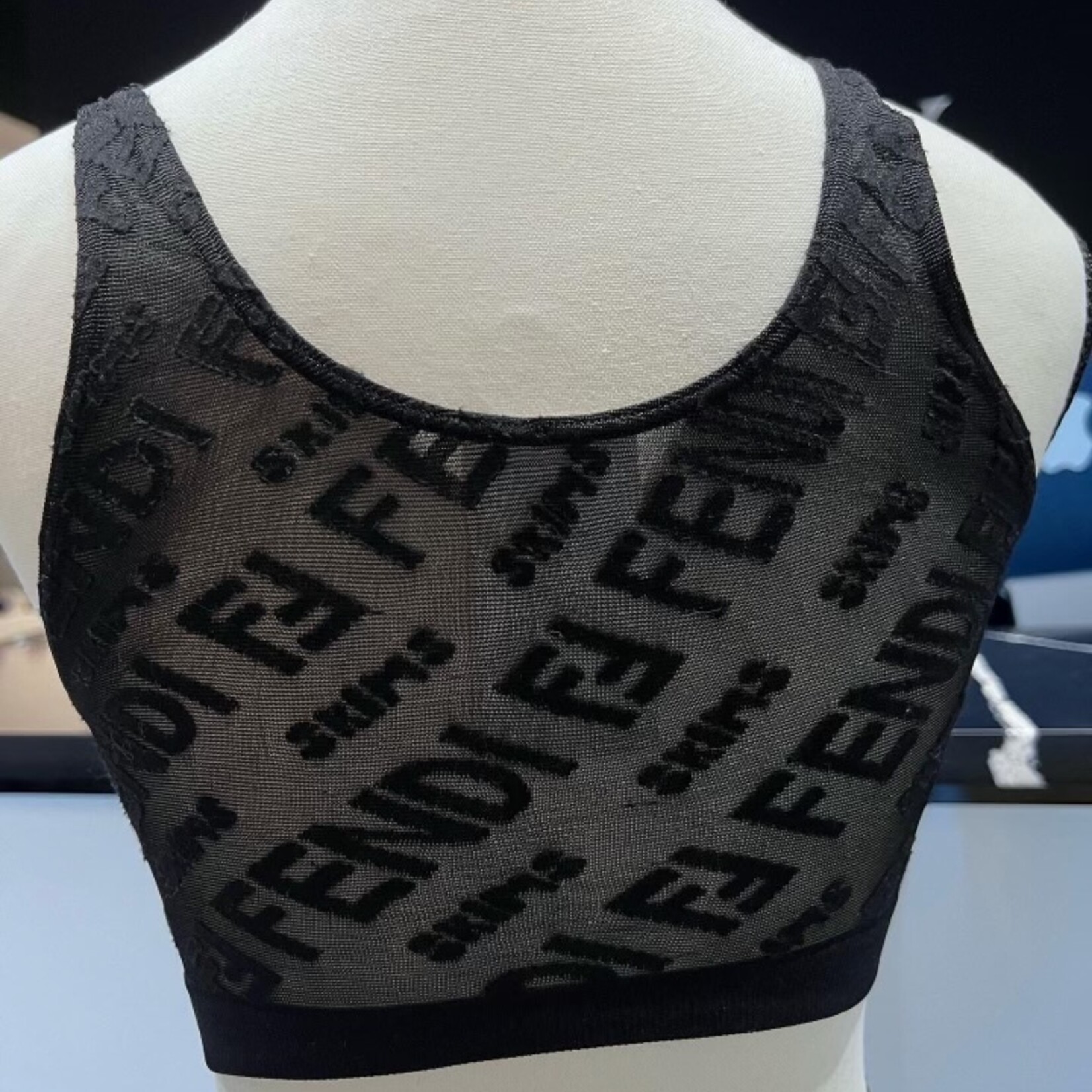 Fendi x Skims Mesh Hosiery Bralette