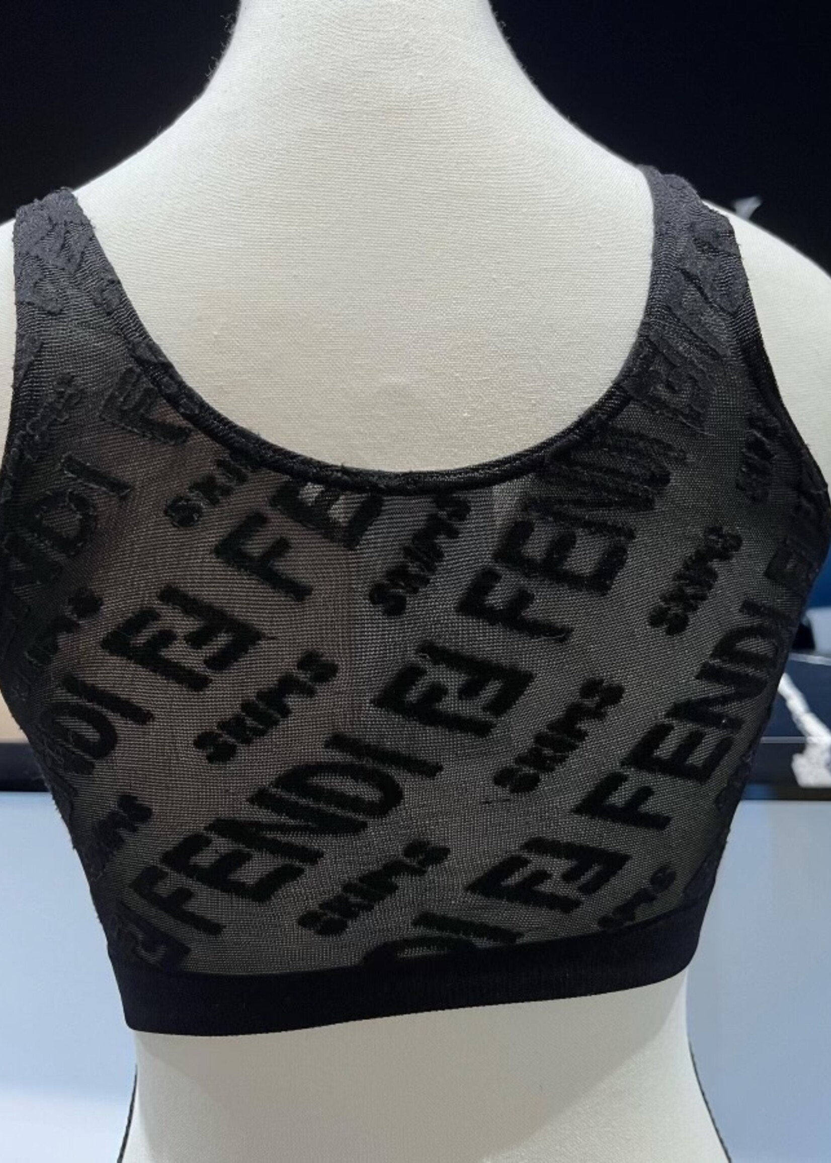 Fendi x Skims Mesh Hosiery Bralette