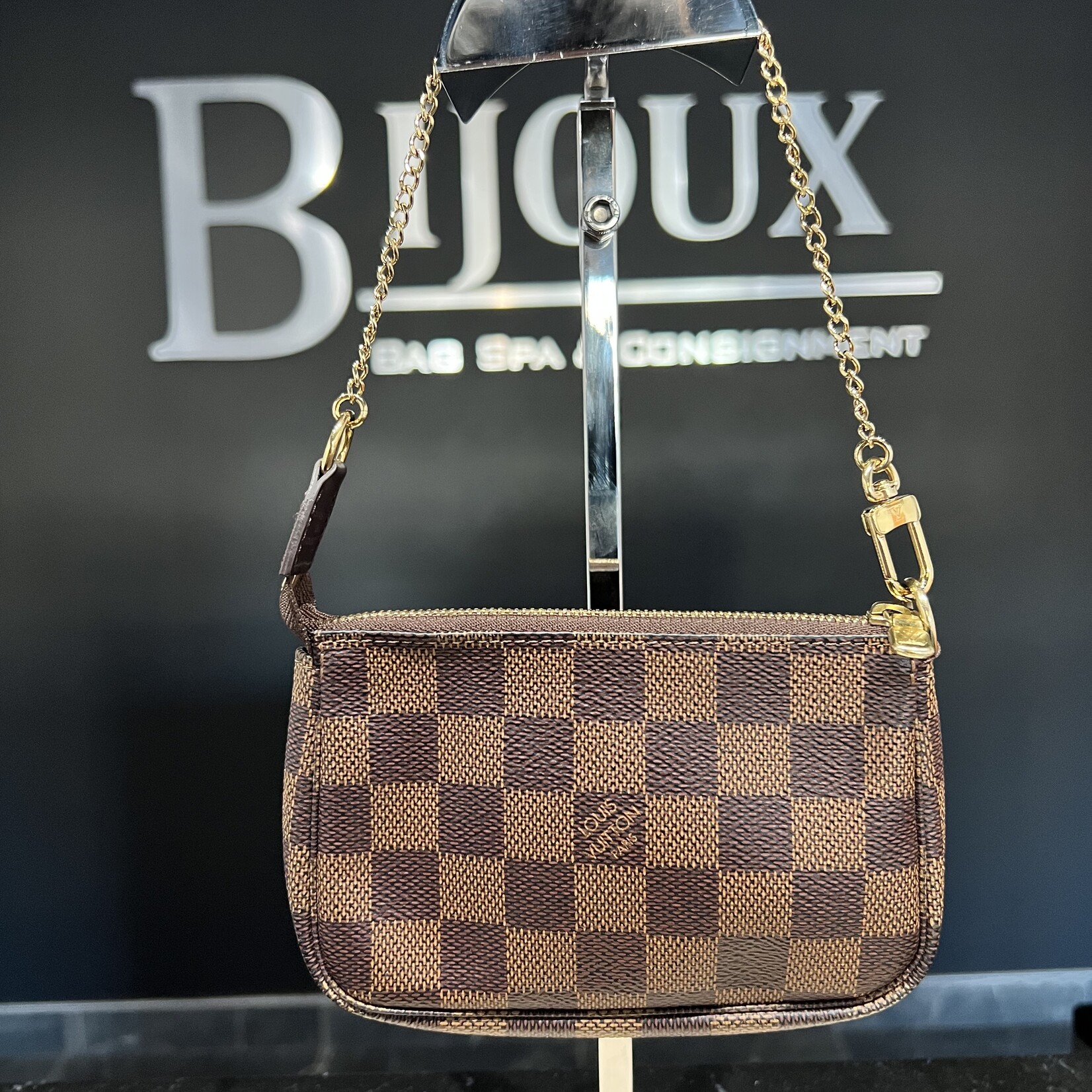 Louis Vuitton SOLD - Louis Vuitton Mini Pochette Accessoires Damier Ebene