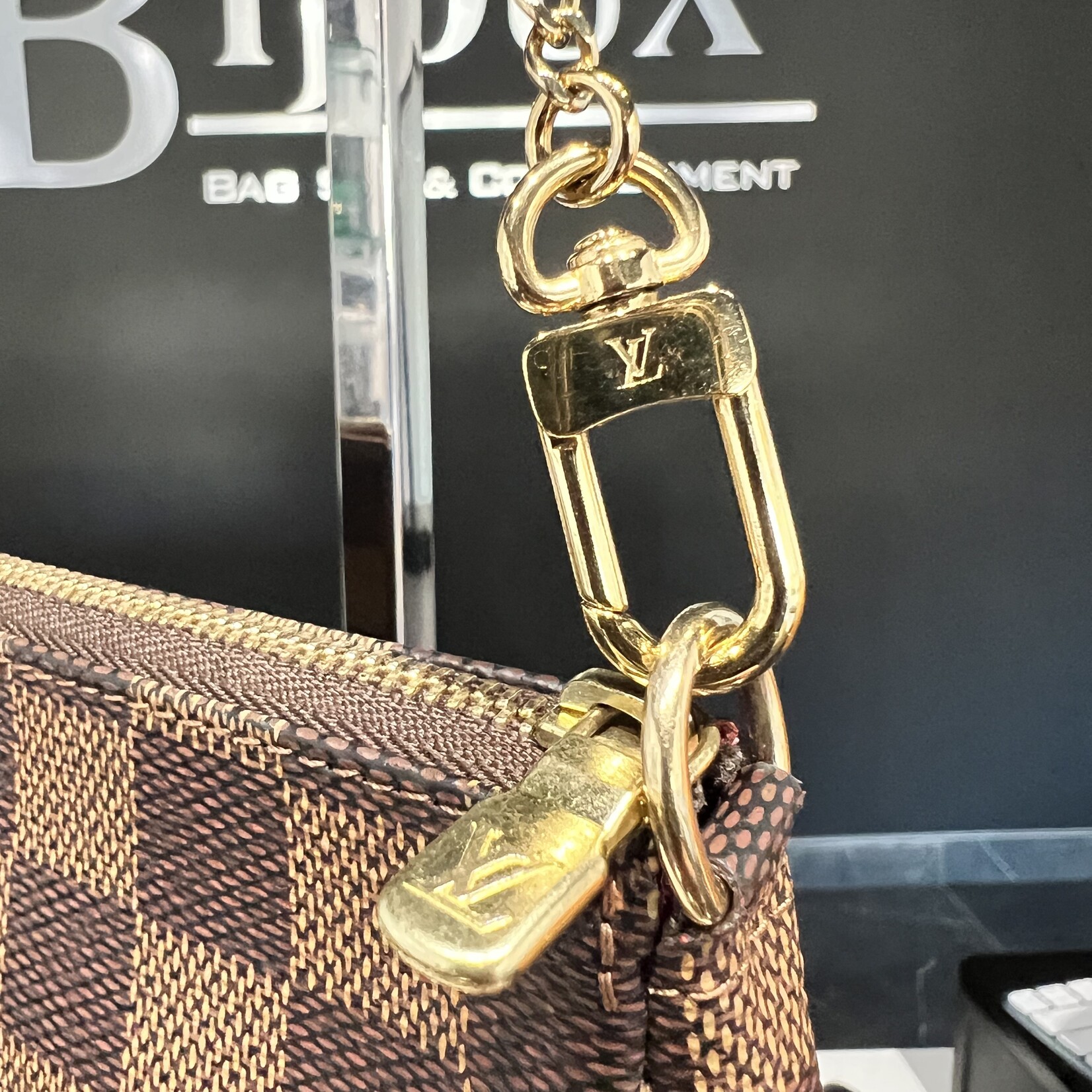 Louis Vuitton SOLD - Louis Vuitton Mini Pochette Accessoires Damier Ebene