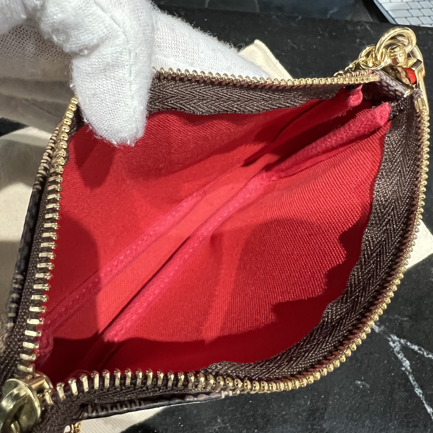 Louis Vuitton SOLD - Louis Vuitton Mini Pochette Accessoires Damier Ebene