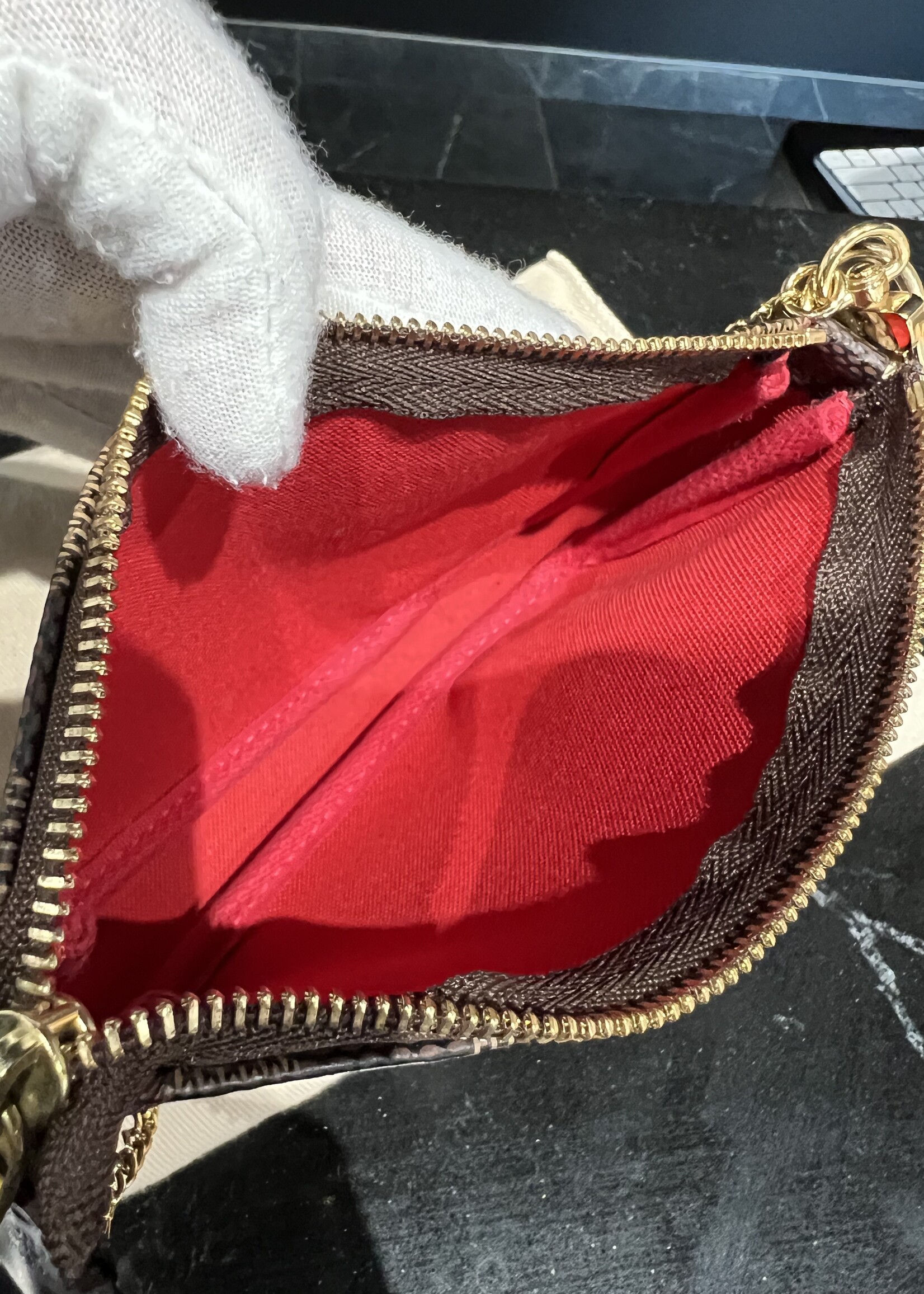 Louis Vuitton SOLD - Louis Vuitton Mini Pochette Accessoires Damier Ebene