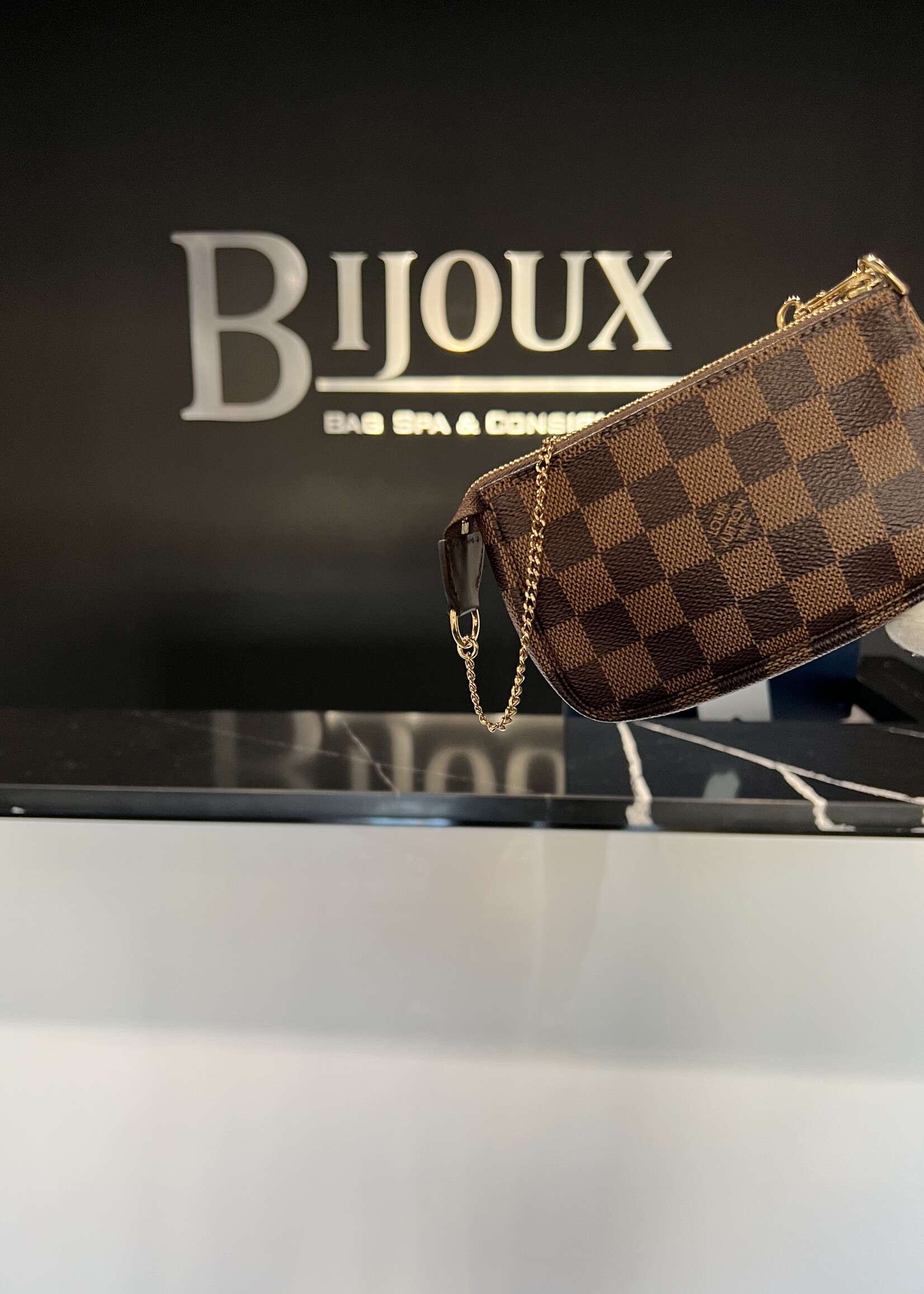 Louis Vuitton SOLD - Louis Vuitton Mini Pochette Accessoires Damier Ebene