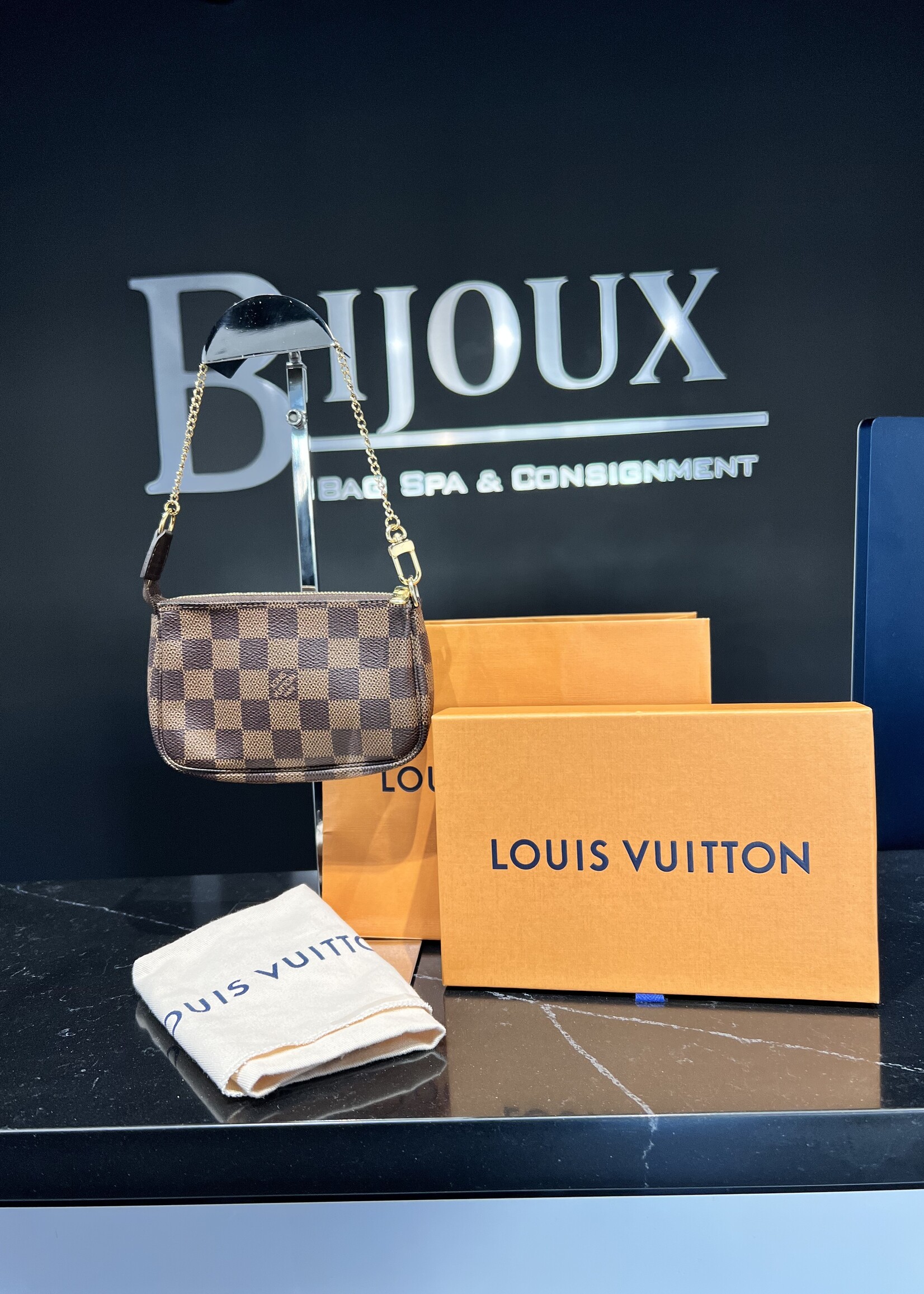 Louis Vuitton SOLD - Louis Vuitton Mini Pochette Accessoires Damier Ebene
