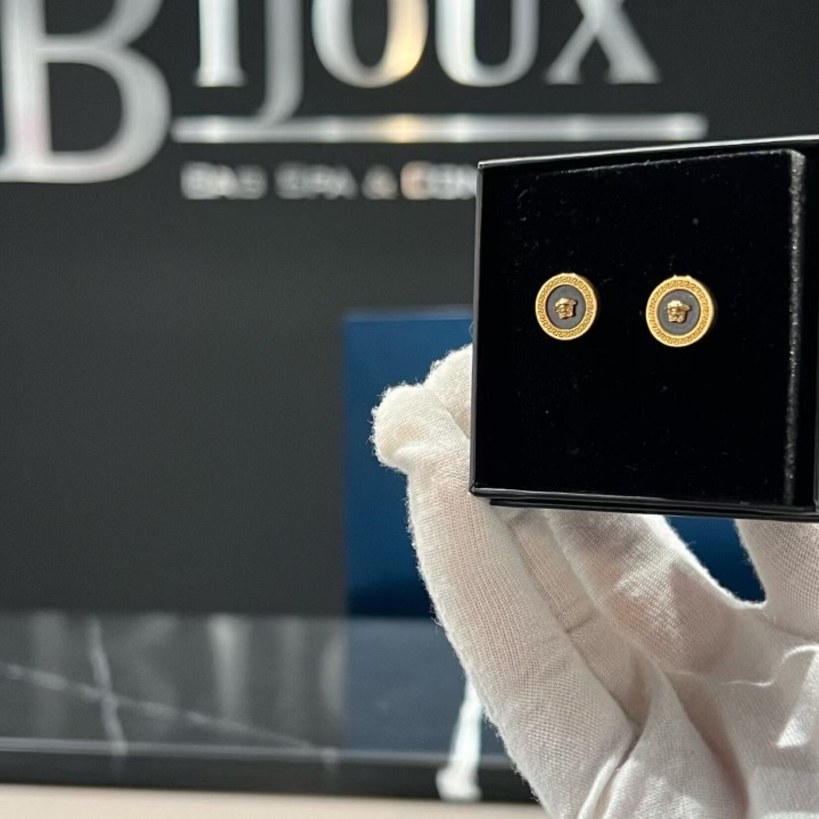 Versace SOLD - Versace Enamel Earrings