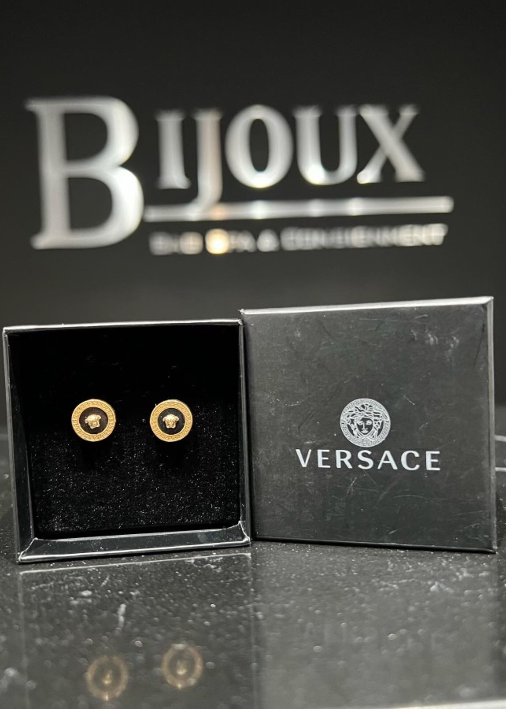 Versace SOLD - Versace Enamel Earrings