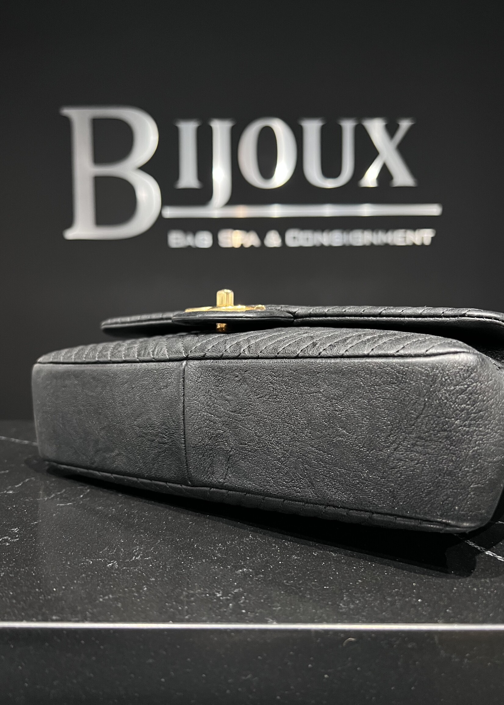 Chanel SOLD - Chanel Chevron Goatskin M/L Flap