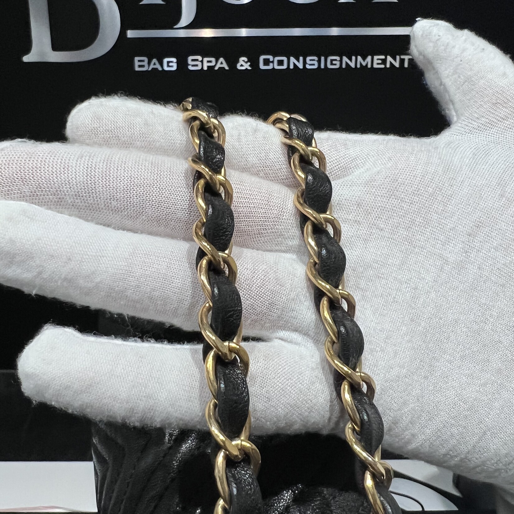 Chanel SOLD - Chanel Chevron Goatskin M/L Flap