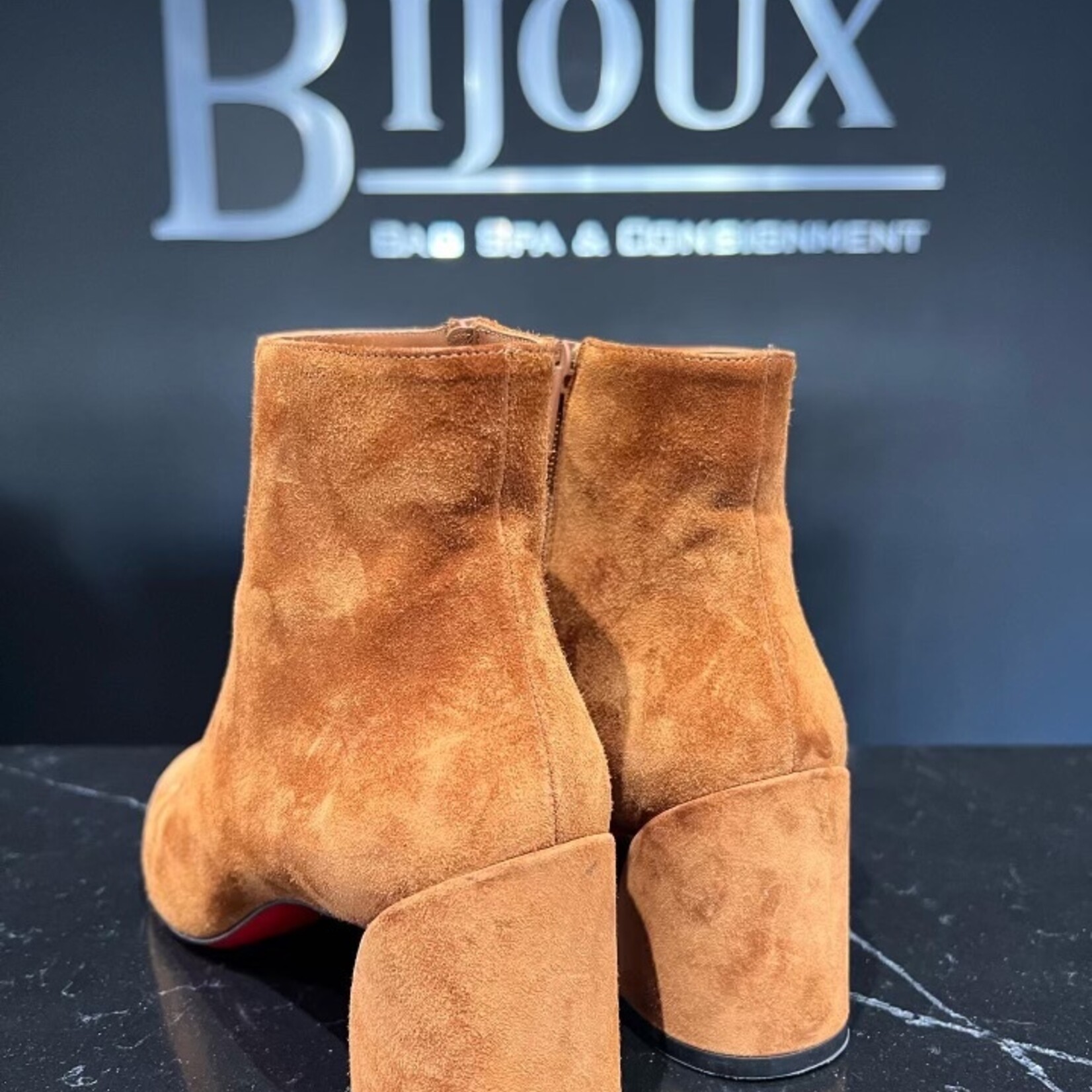 Christian Louboutin SOLD - Christian Louboutin Turela 55 Velour Brown38.5