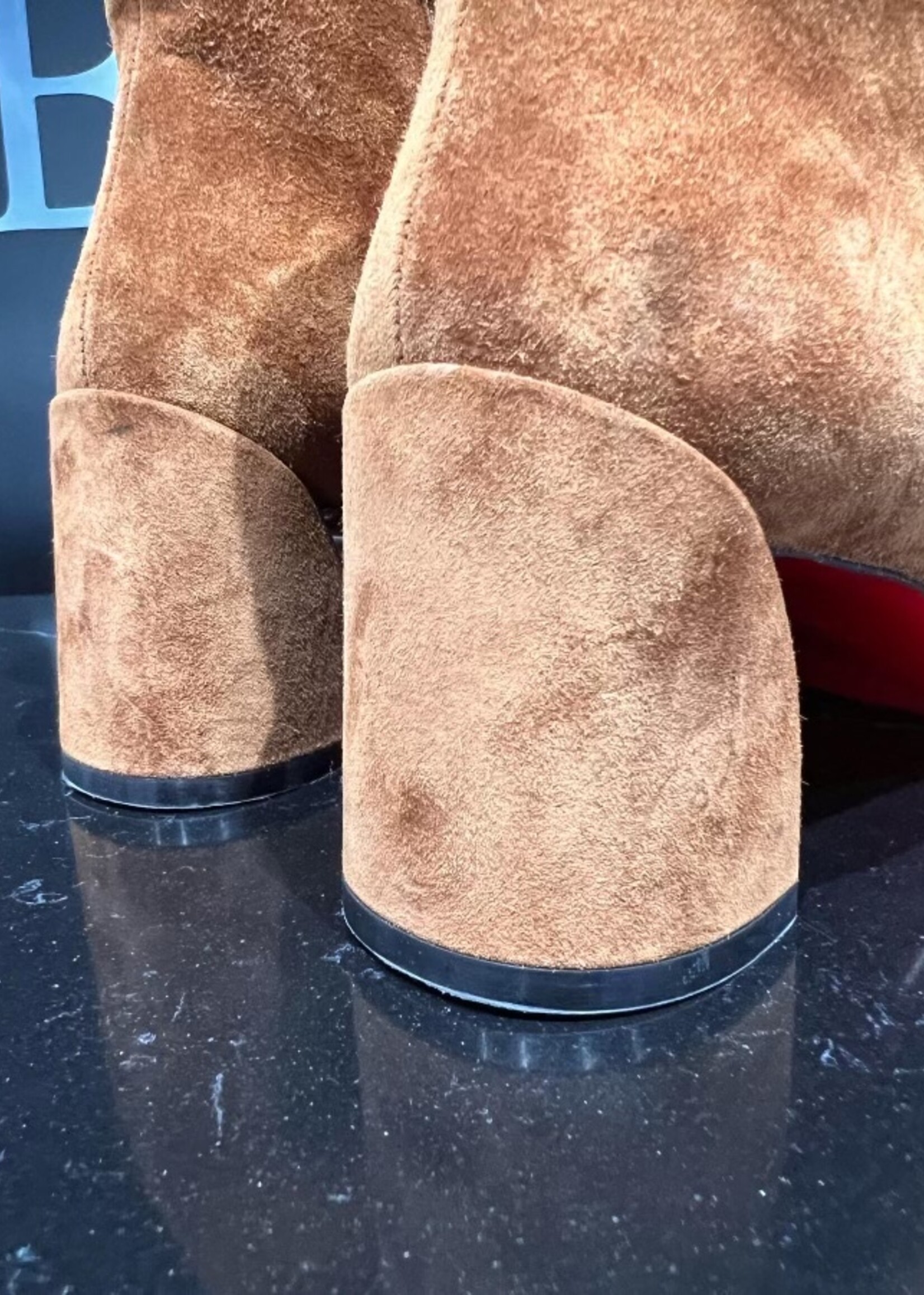 Christian Louboutin SOLD - Christian Louboutin Turela 55 Velour Brown38.5