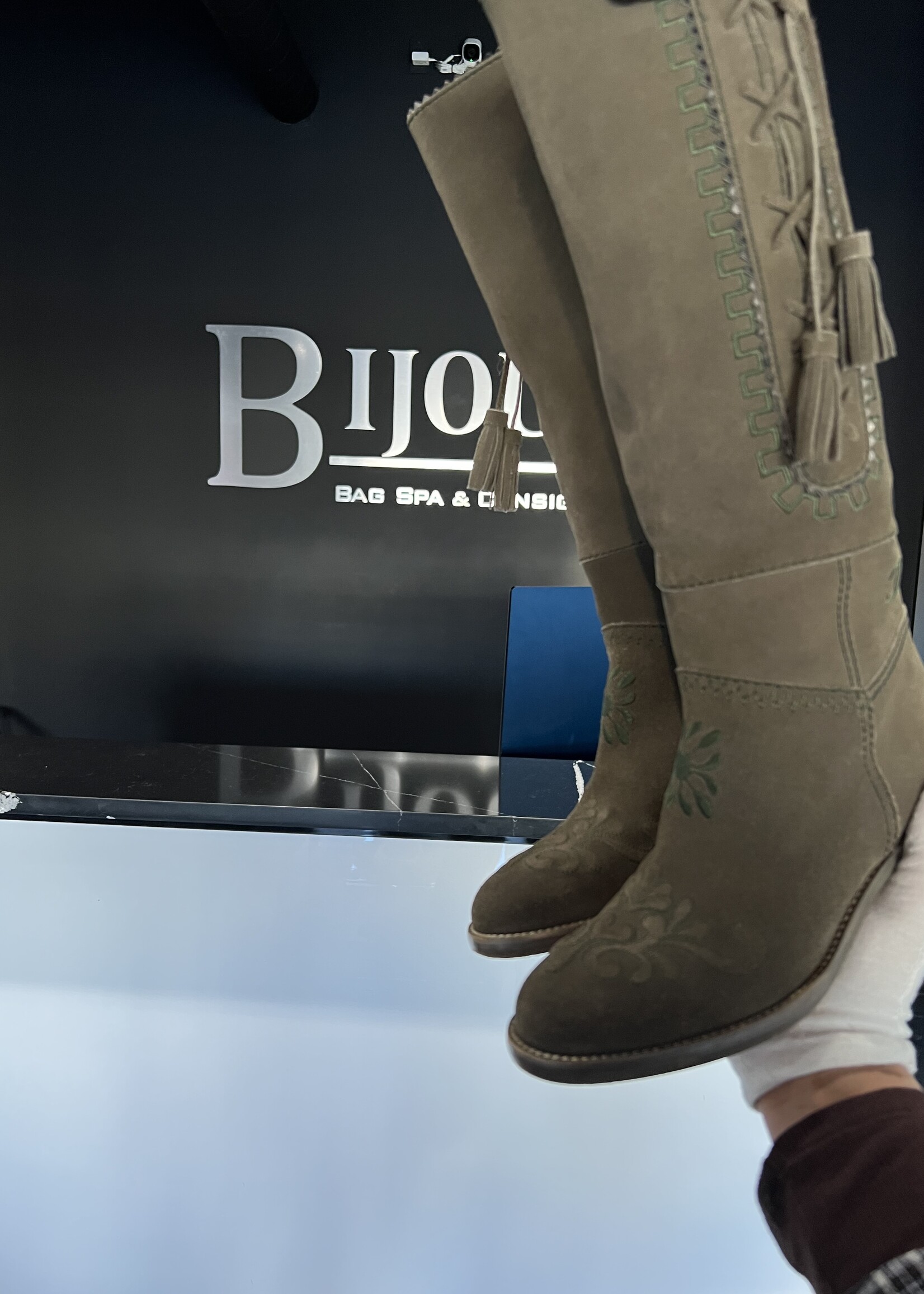 Chanel Chanel Salzburg Khaki Boots 39