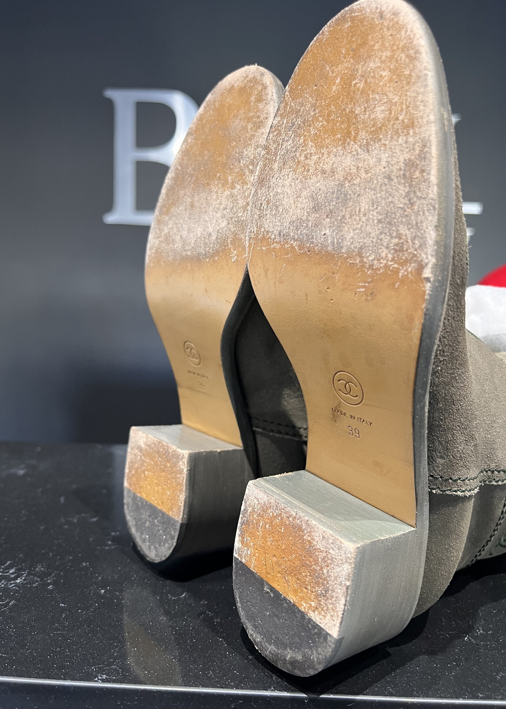 Chanel Chanel Salzburg Khaki Boots 39