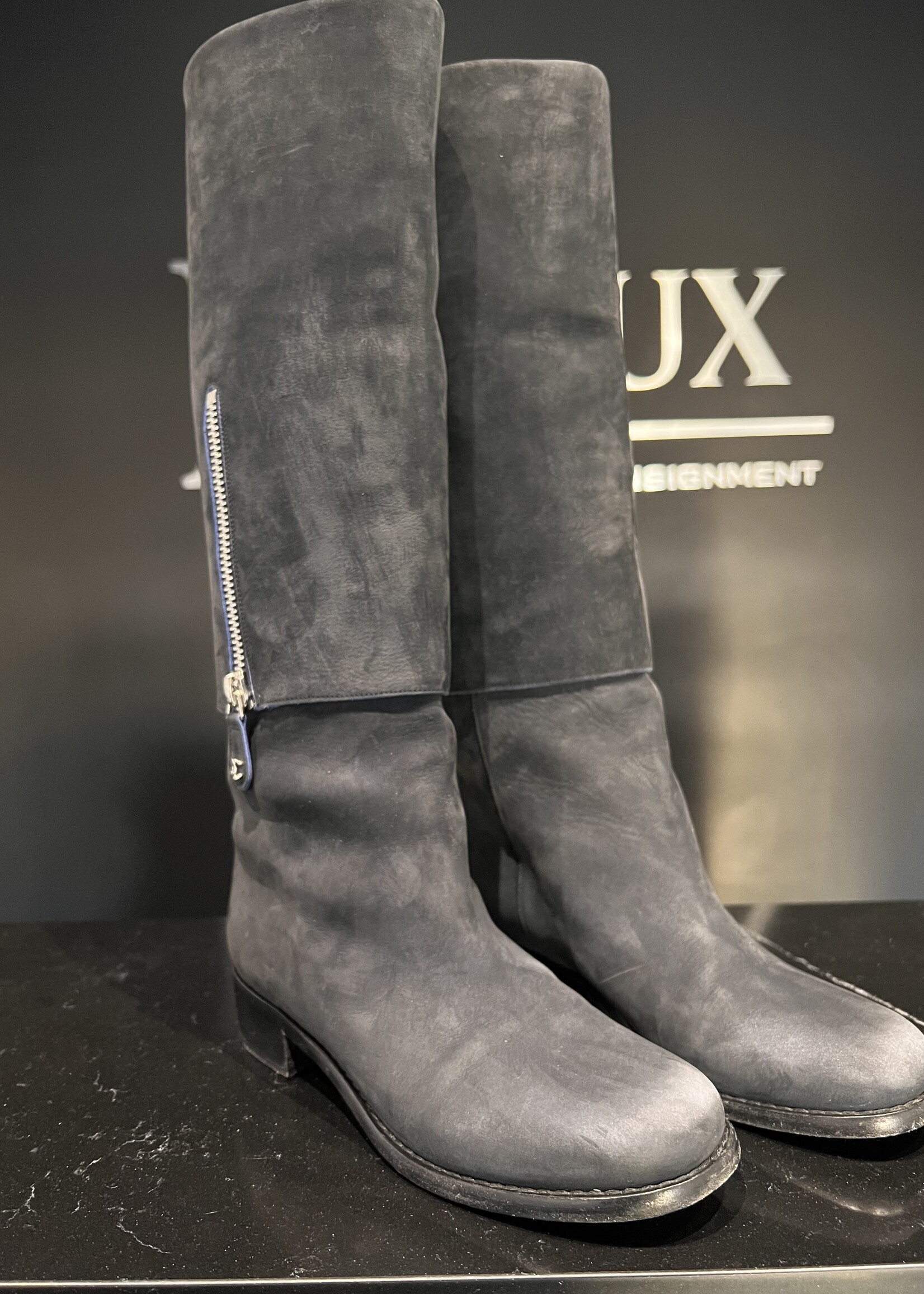 Chanel Chanel Suede Navy Boots 39