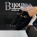 Gucci Gucci Fur Princetown Loafers 39