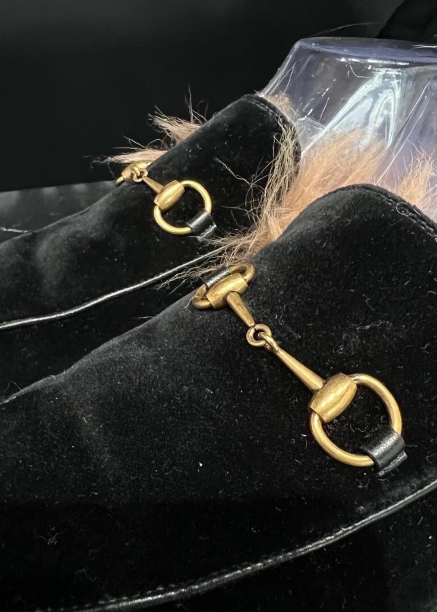 Gucci Gucci Fur Princetown Loafers 39