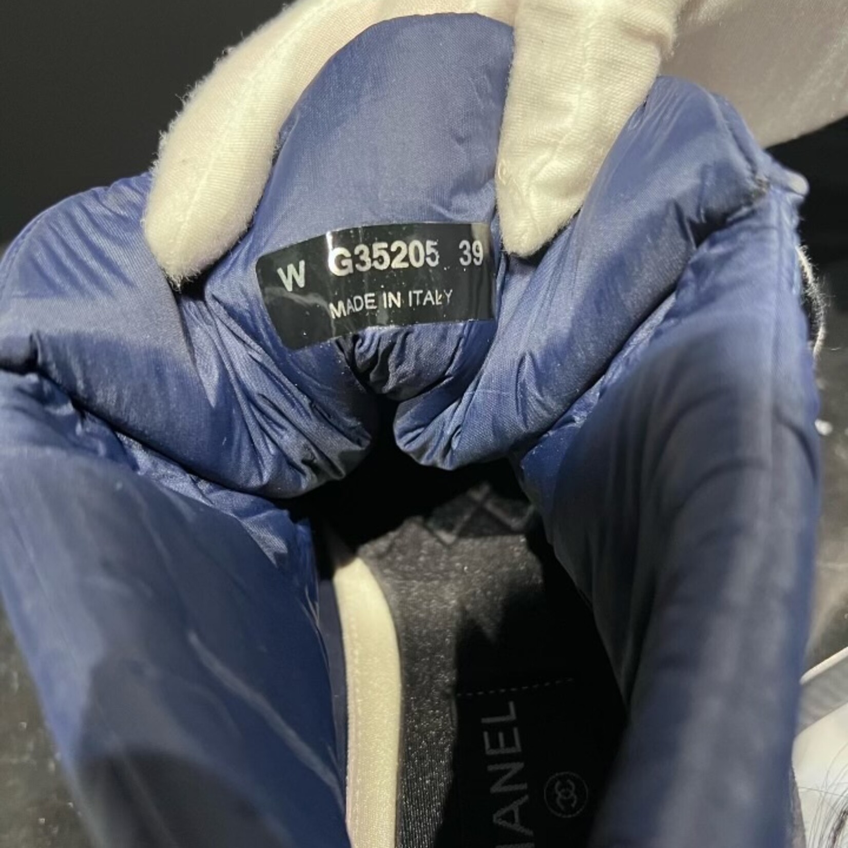 Chanel SOLD- Chanel Hightop Nylon Sneaker 39