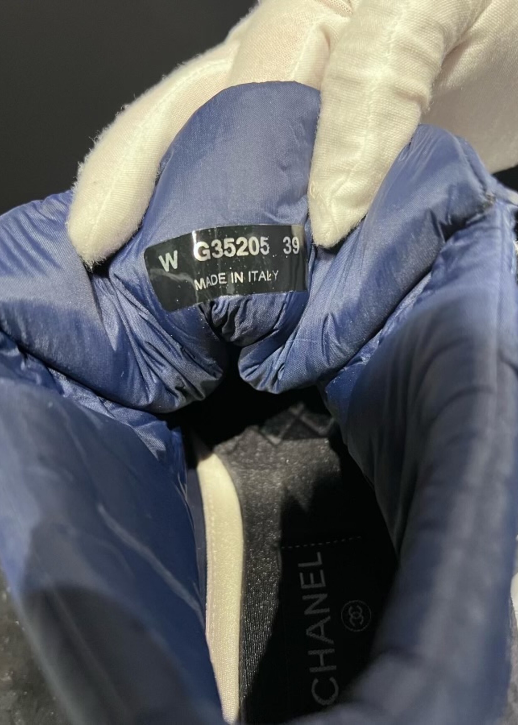 Chanel SOLD- Chanel Hightop Nylon Sneaker 39