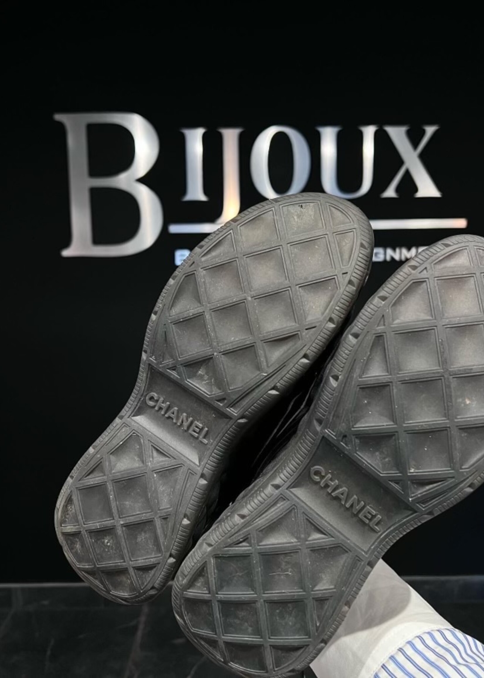 Chanel SOLD- Chanel Hightop Nylon Sneaker 39