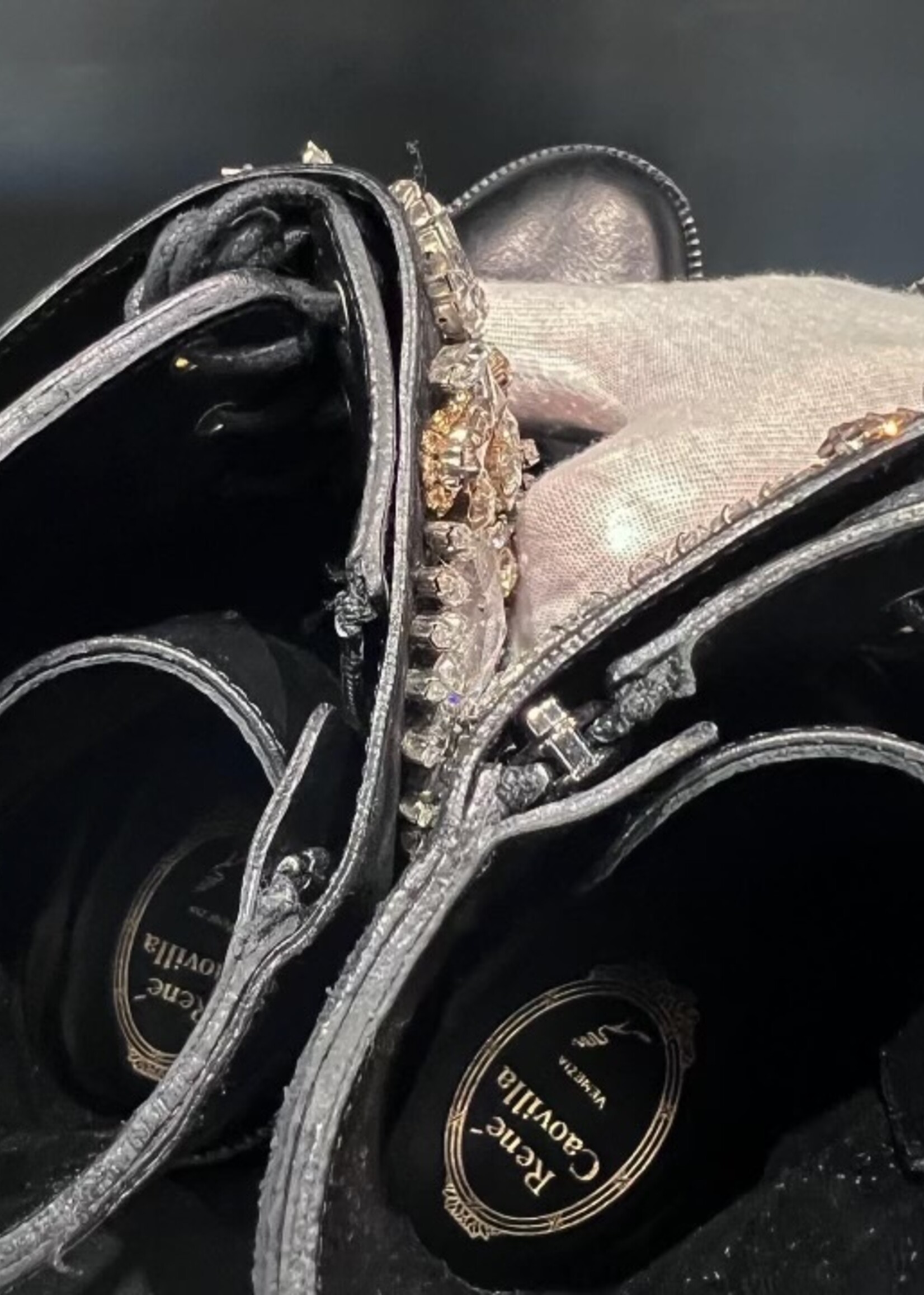 Rene Caovilla Rene Caovilla Crystal Combat Boots- 38.5