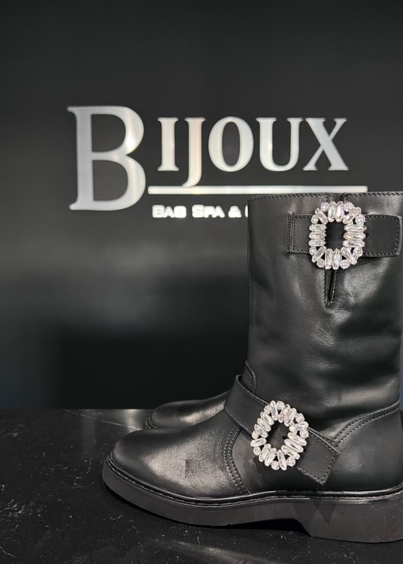 Roger Vivier SOLD - Roger Vivier Crystal Biker Boots- 38.5