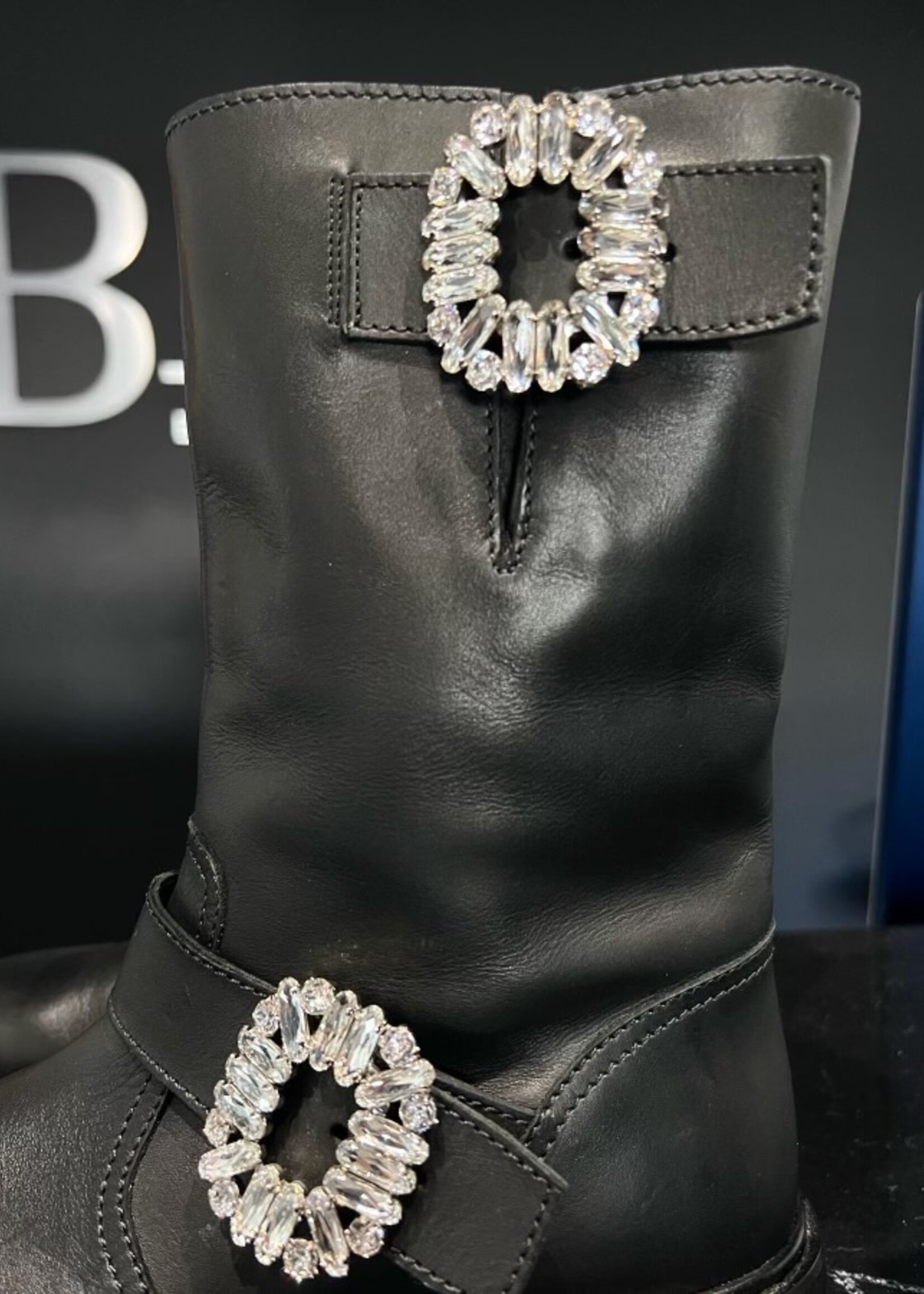 Roger Vivier SOLD - Roger Vivier Crystal Biker Boots- 38.5