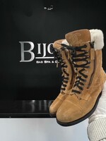 Chanel Chanel Suede Sherling Combat Boots- 38.5