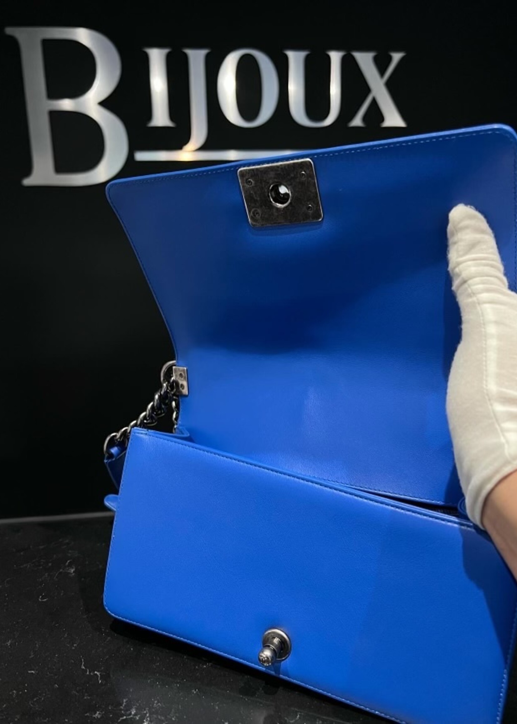 Chanel SOLD - Old Medium Chevron Boy Bag RHW