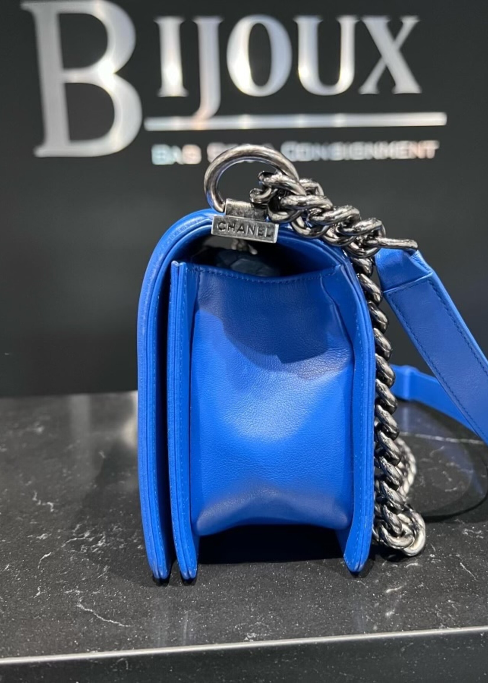 Chanel SOLD - Old Medium Chevron Boy Bag RHW