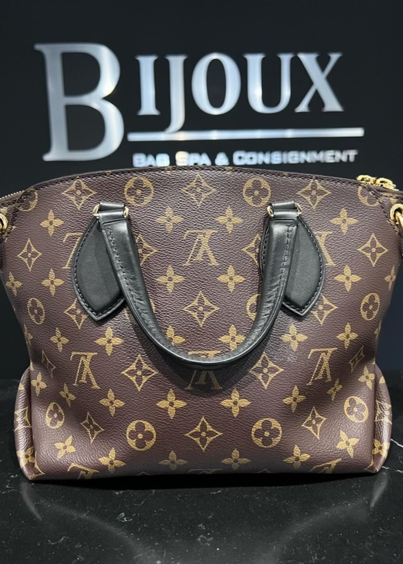 Louis Vuitton SOLD - Louis Vuitton Flower Zipped Tote Noir PM