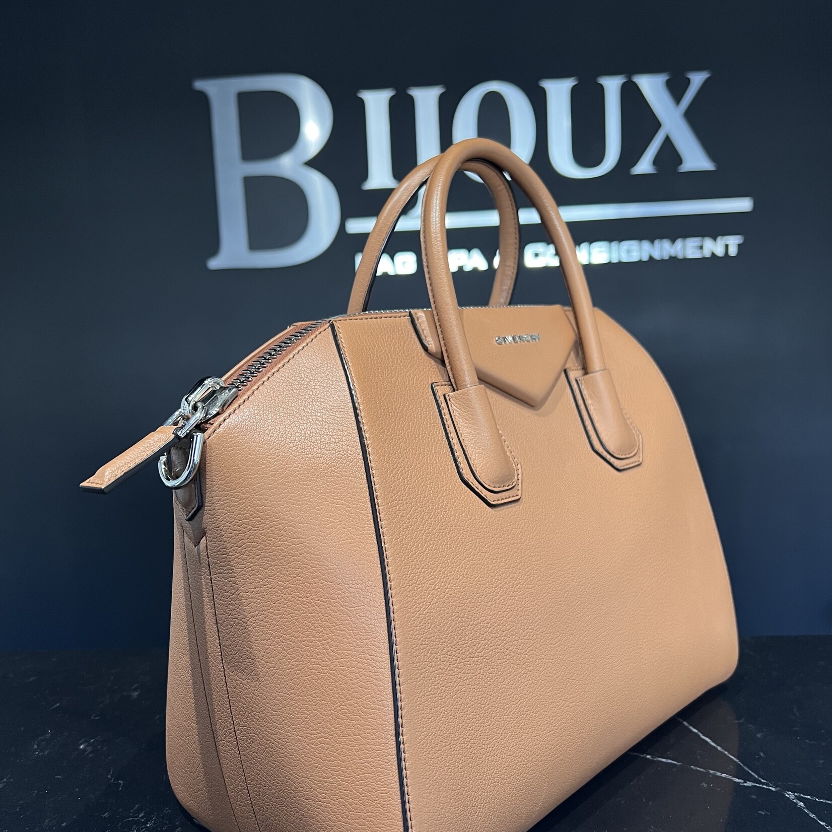 Givenchy SOLD - Givenchy Brown Pebbled Leather Antigona